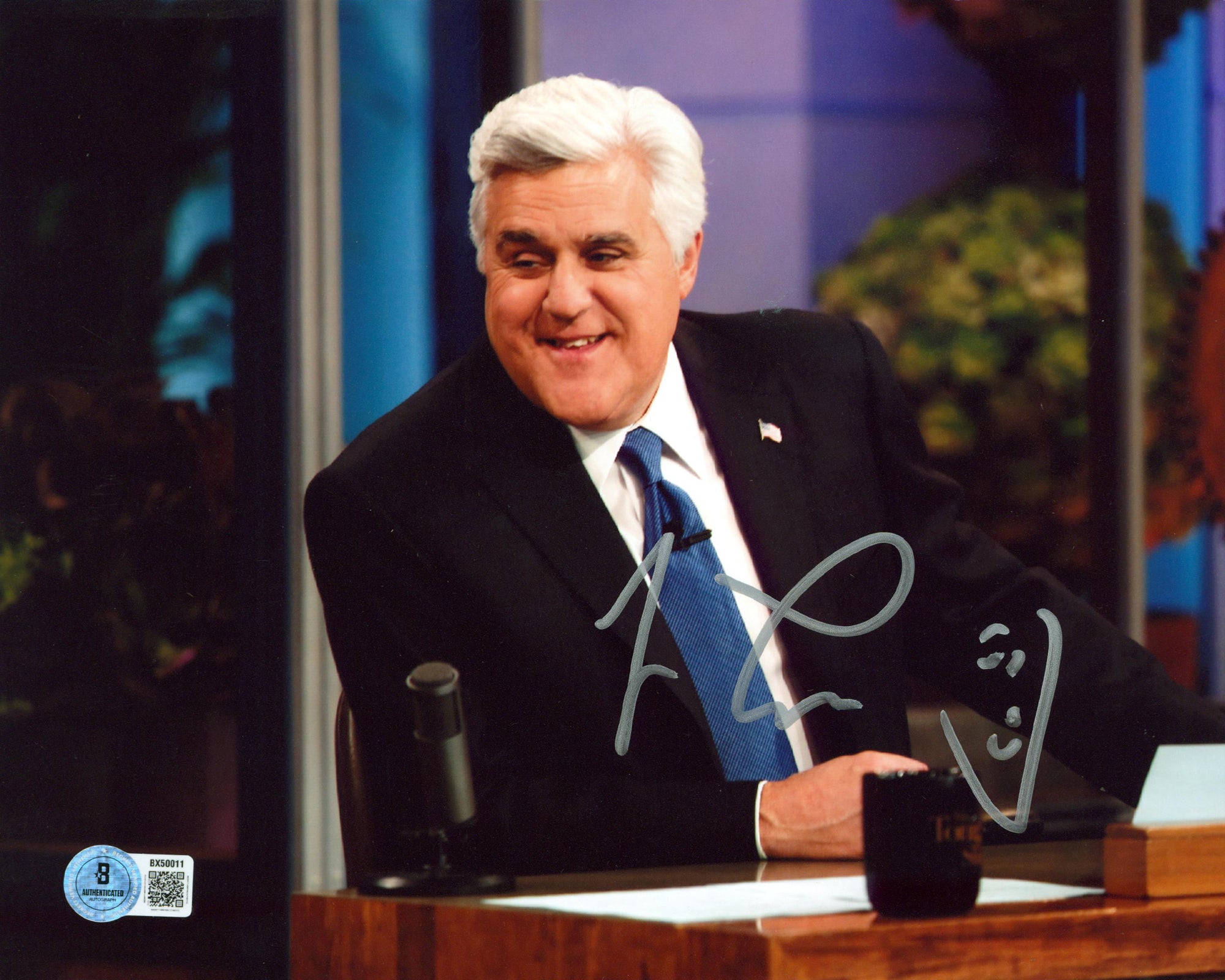 Jay Leno The Tonight Show Authentic Signed 8x10 Horizontal Photo BAS 5