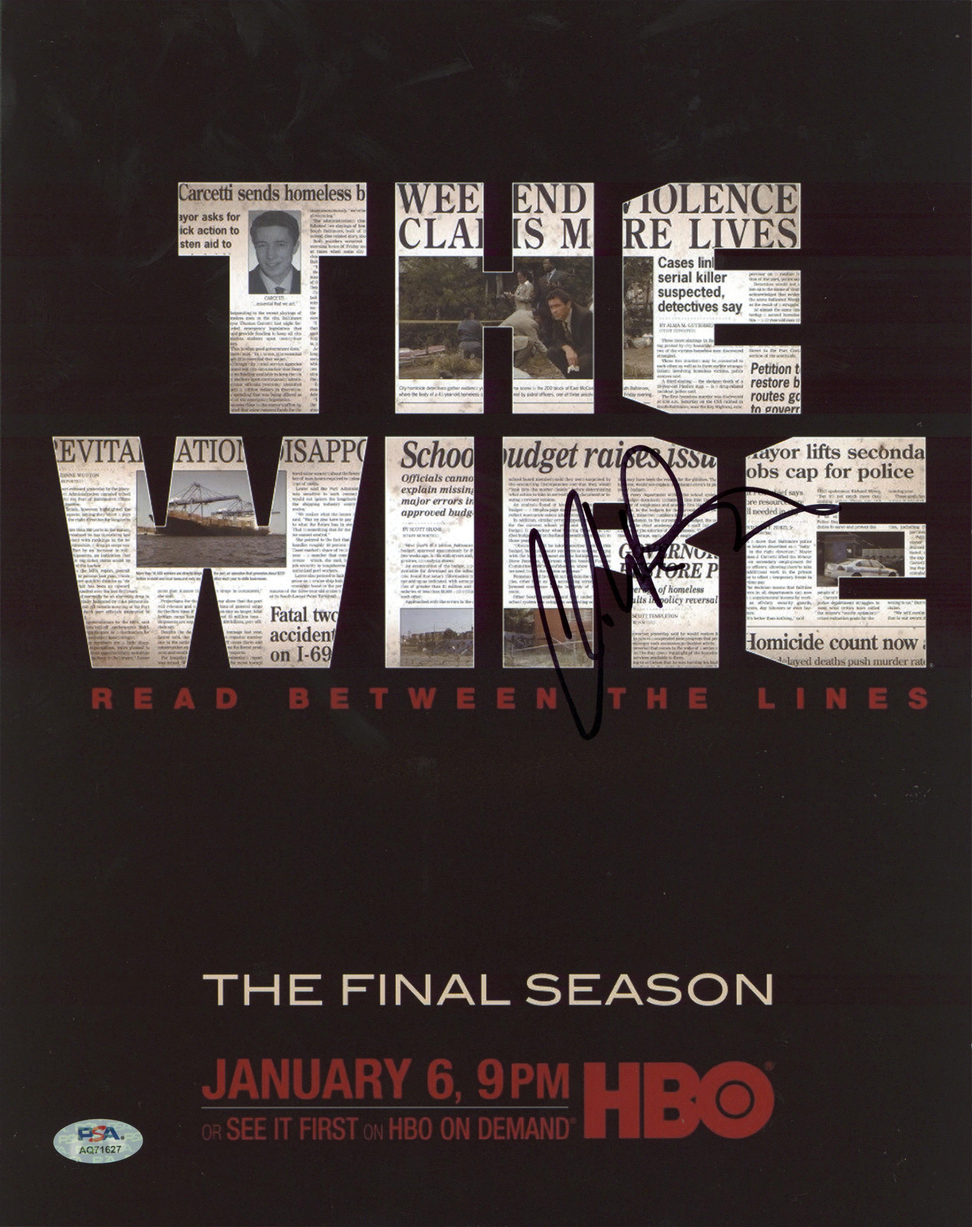 Clarke Peters The Wire Authentic Signed 11x14 Vertical Photo PSA/DNA #AQ71627