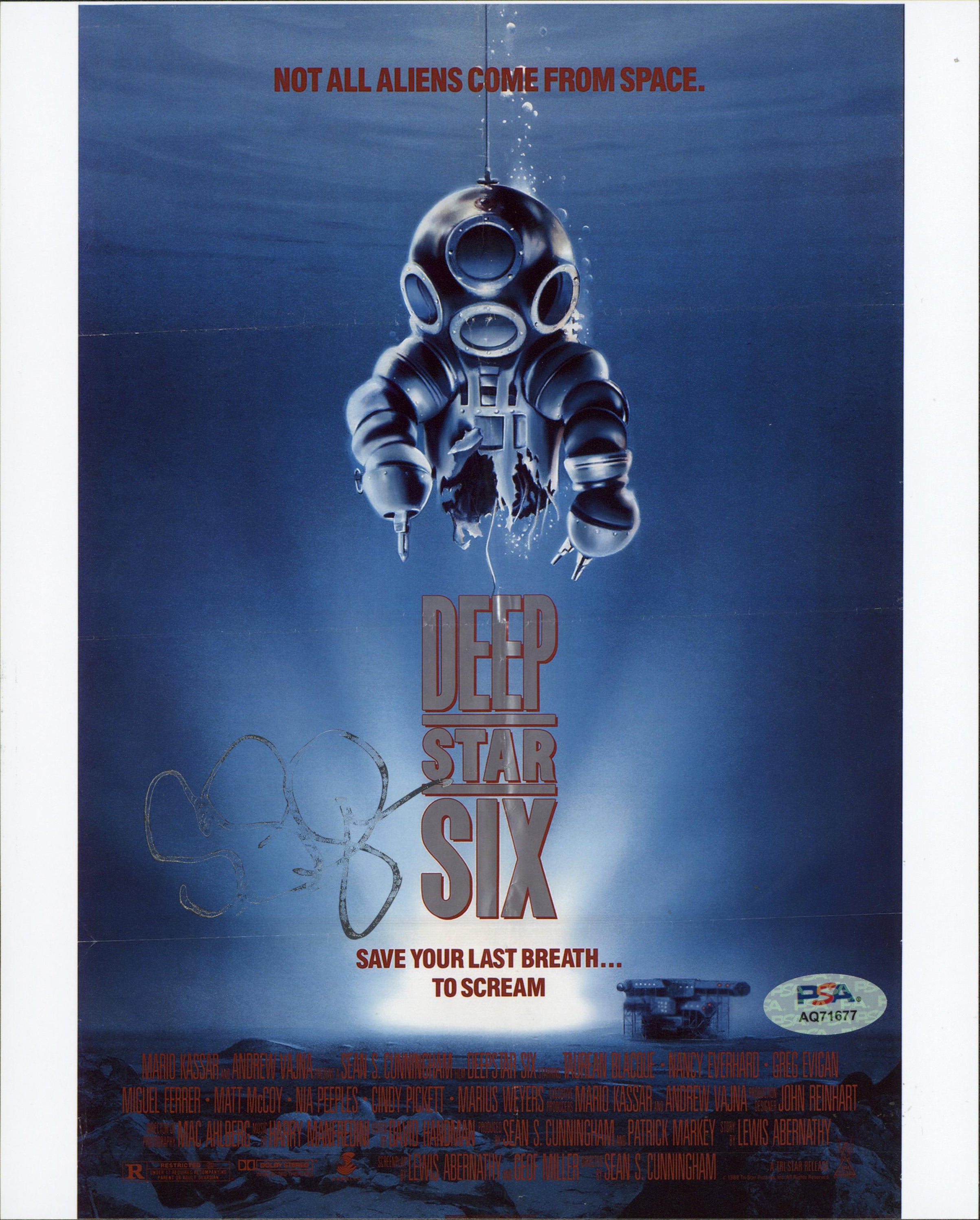 Sean Cunningham Deep Star Six Authentic Signed 8x10 Vertical Photo PSA #AQ71677