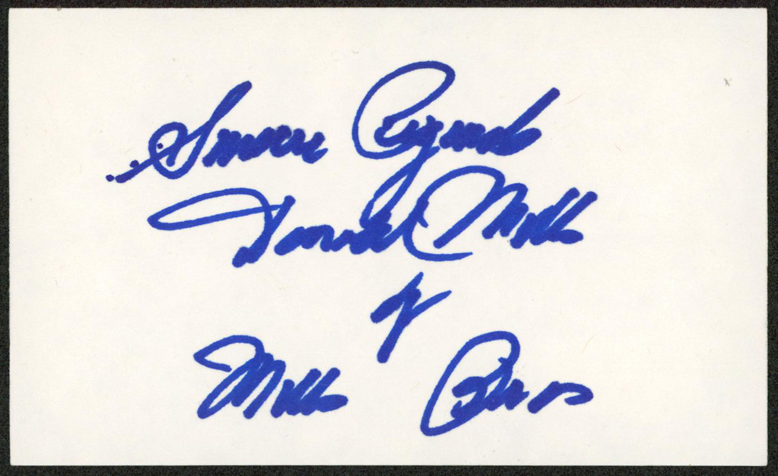 John Mills Ryan's Daughter "Sincere Regards" Signed 3x5 Index Card BAS #BW71062