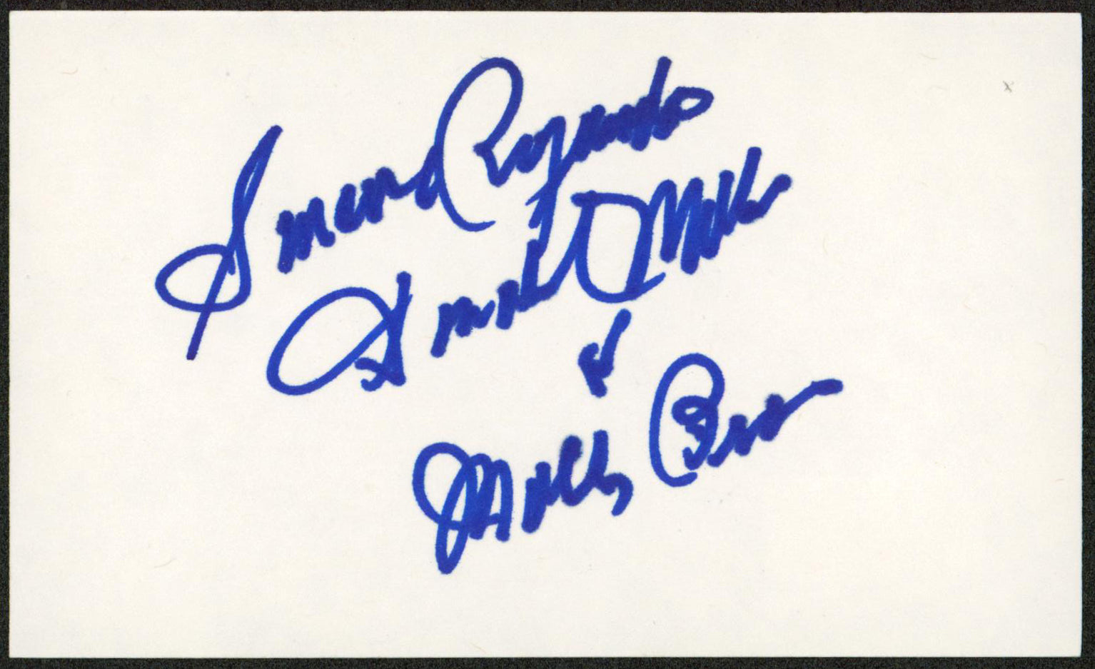 John Mills Ryan's Daughter "Sincere Regards" Signed 3x5 Index Card BAS #BW71061