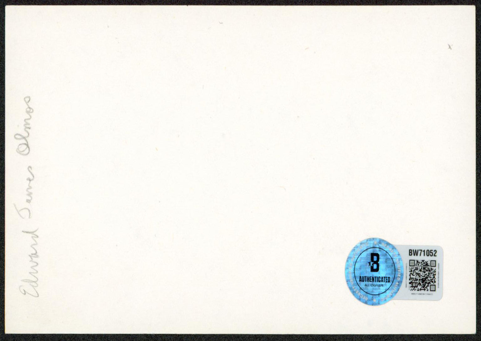 Edward James Olmos Blade Runner "9-24-89" Signed 3x5 Index Card BAS #BW71052