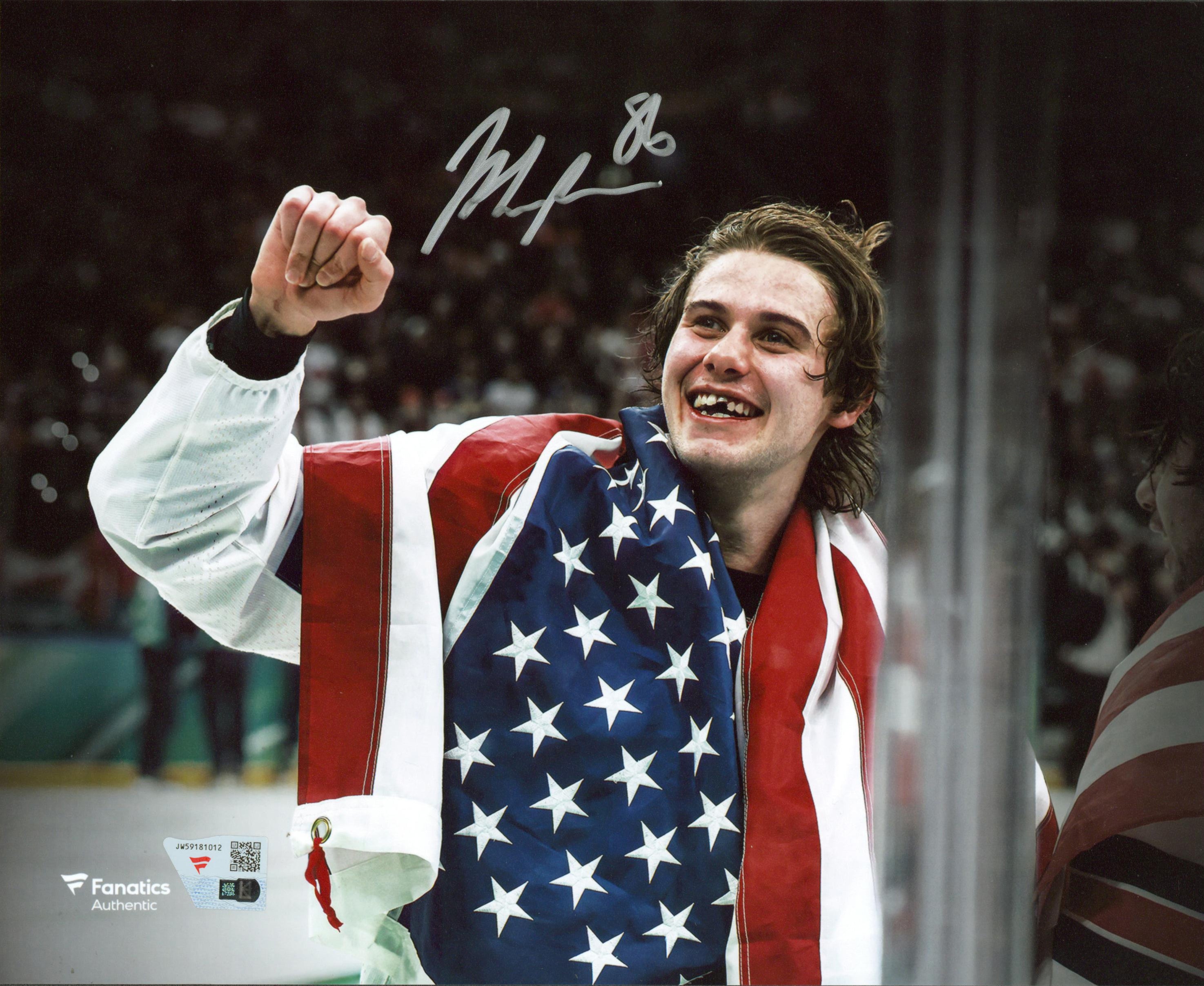 Jack Hughes Team USA Authentic Signed 8x10 Horizontal Photo Fanatics