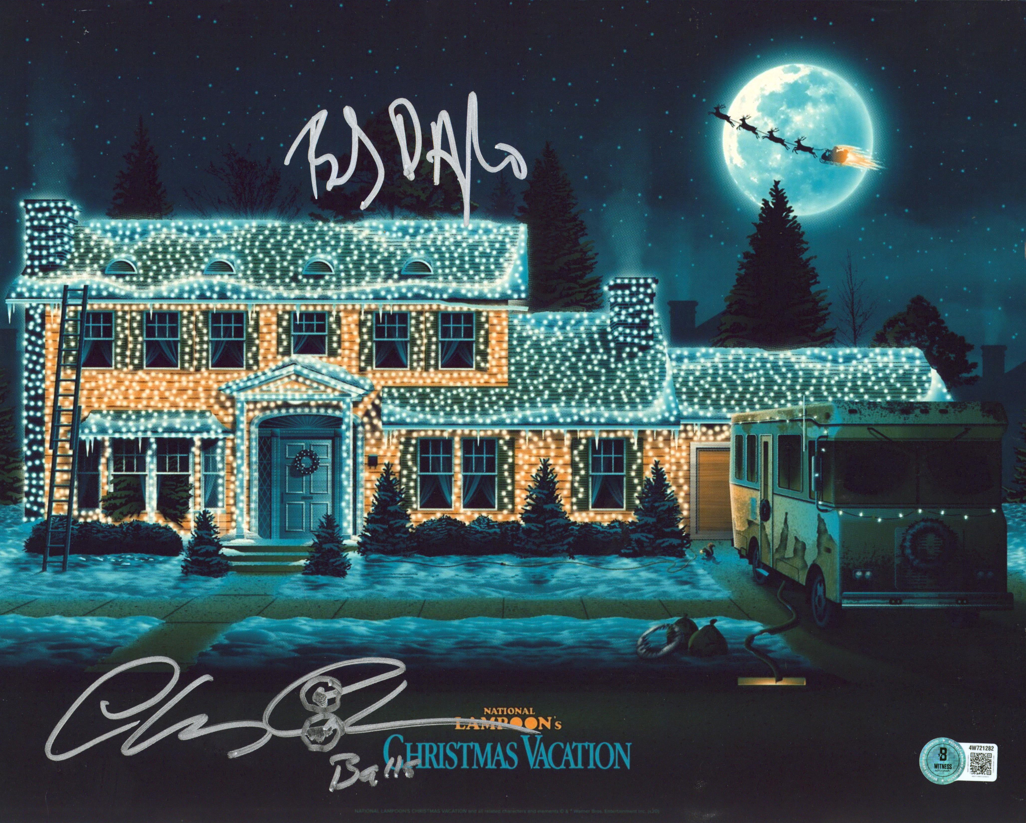Christmas Vacation (2) Chase & D'Angelo Signed 11x14 Photo BAS Witness #4W721282