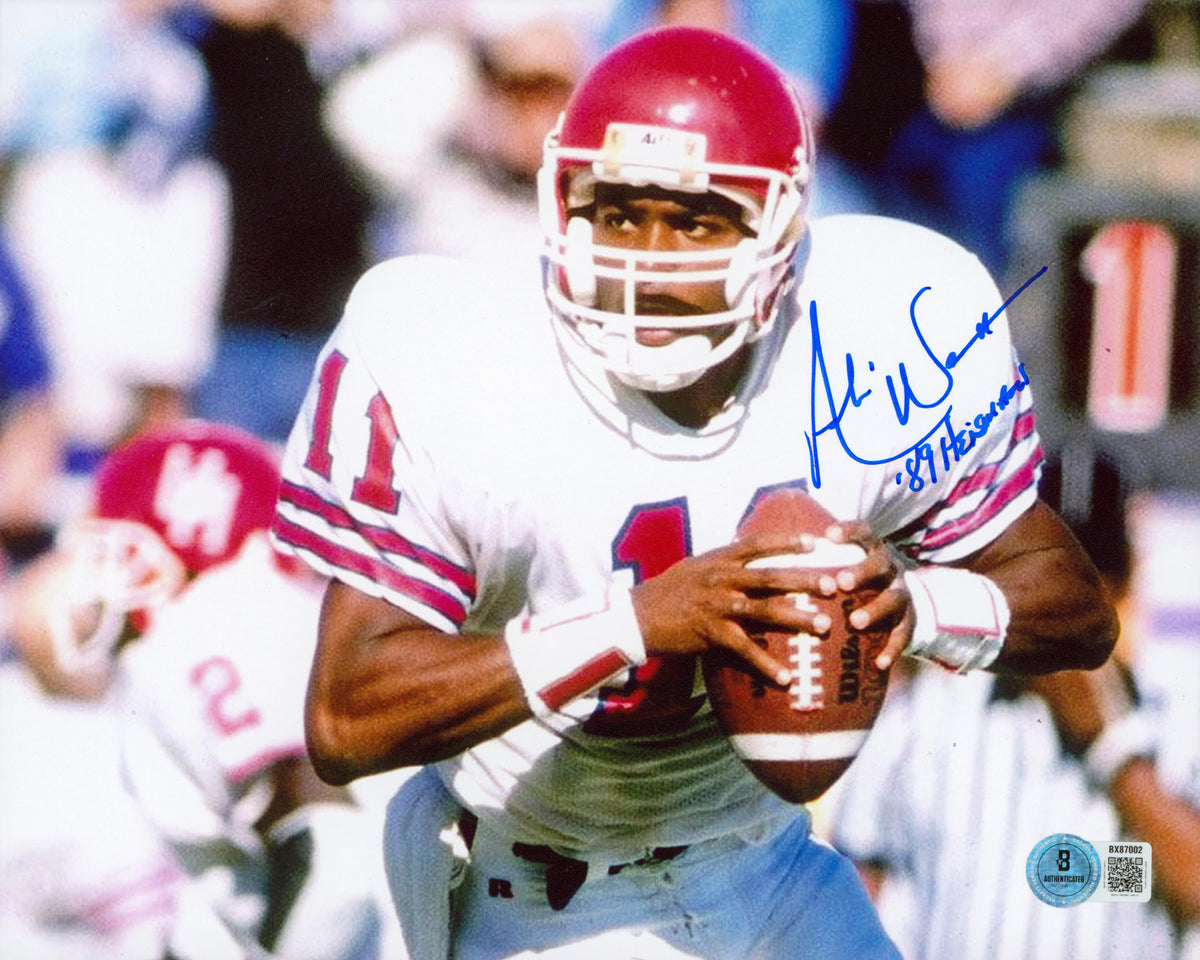 Houston Andre Ware "89 Heisman" Authentic Signed 8x10 Horizontal Photo BAS 2