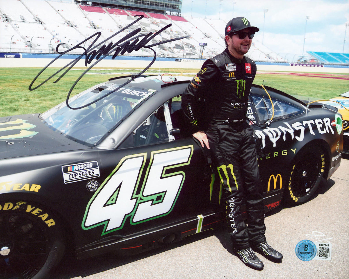 Kurt Busch NASCAR Authentic Signed 8x10 Horizontal Photo Autographed BAS 6