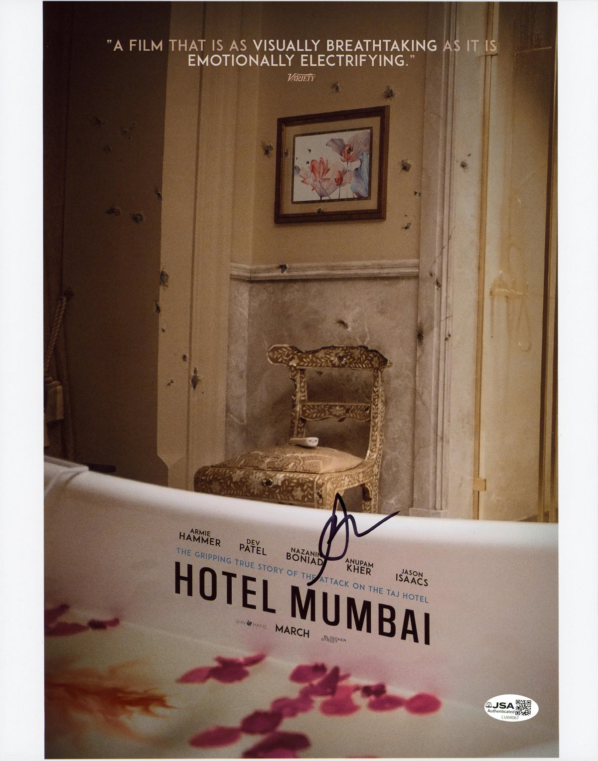 Anthony Maras Hotel Mumbai Authentic Signed 11x14 Vertical Photo JSA #CU04067