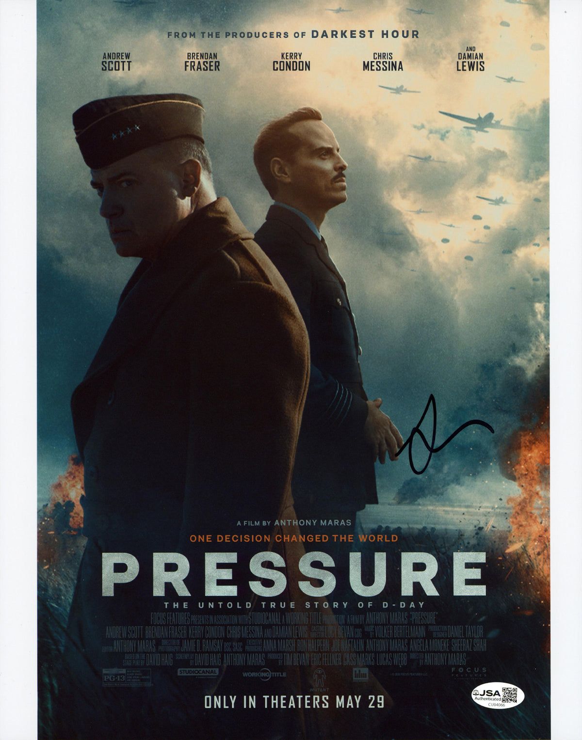Anthony Maras Pressure Authentic Signed 11x14 Vertical Photo JSA #CU04066