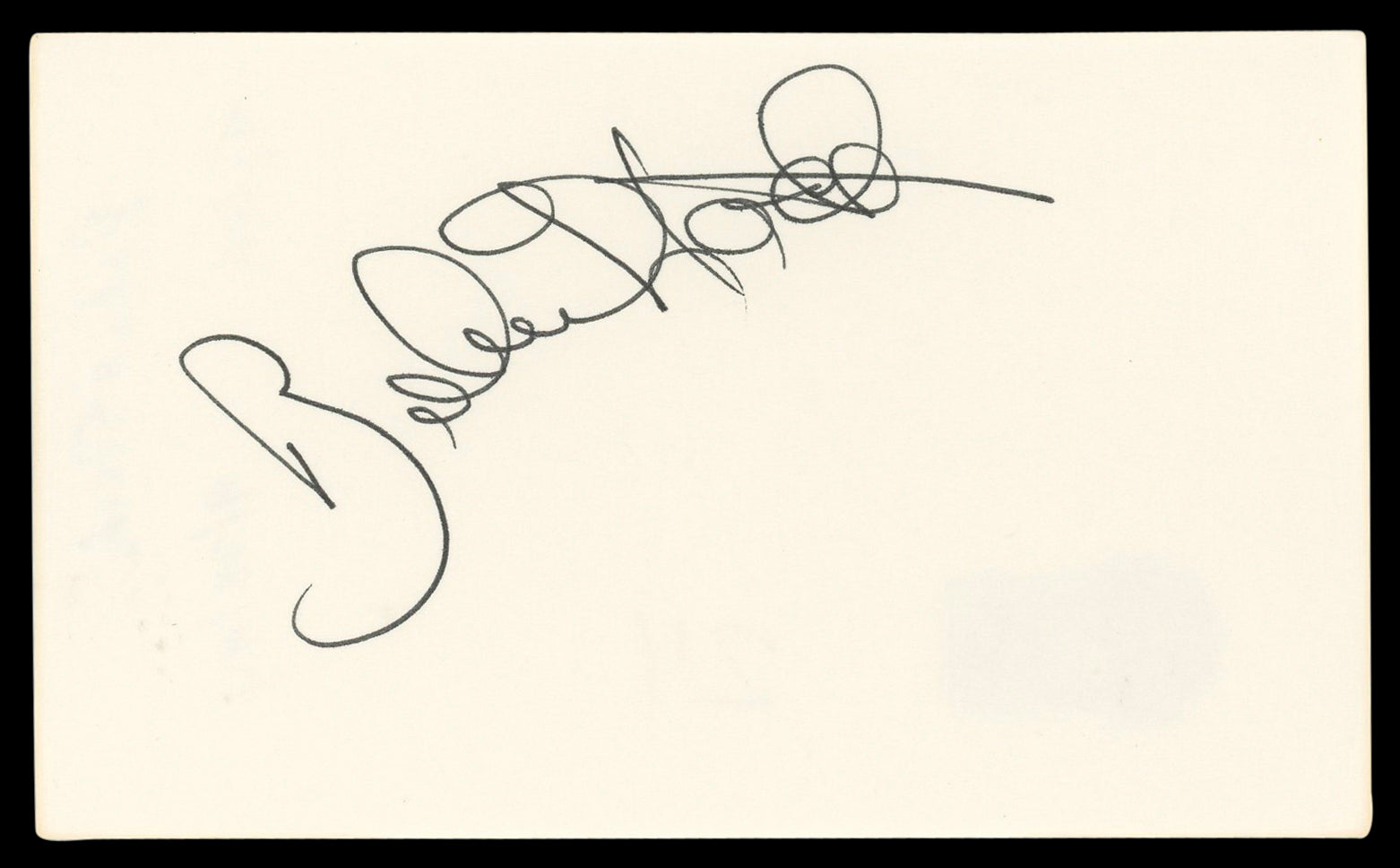 Robert Stack Airplane! Authentic Signed 3x5 Index Card Autographed BAS #BL96874