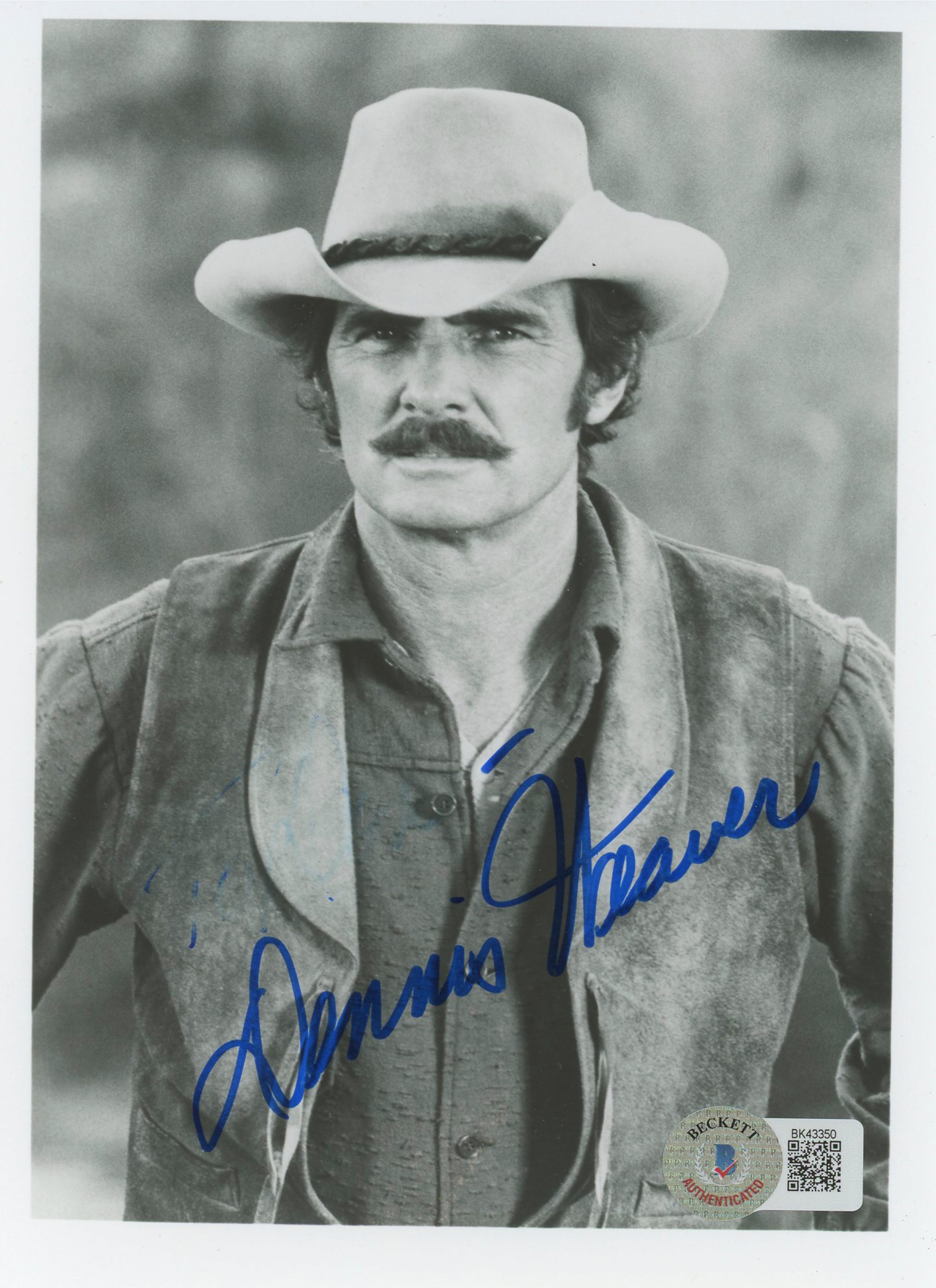 Dennis Weaver Gunsmoke Authentic Signed 5x7 Black & White Photo BAS #BK43350