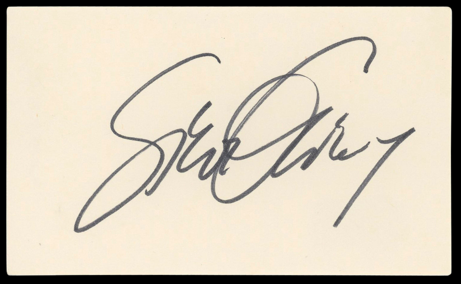 Dodgers Steve Garvey Authentic Signed 3x5 Index Card Autographed BAS #BM56938