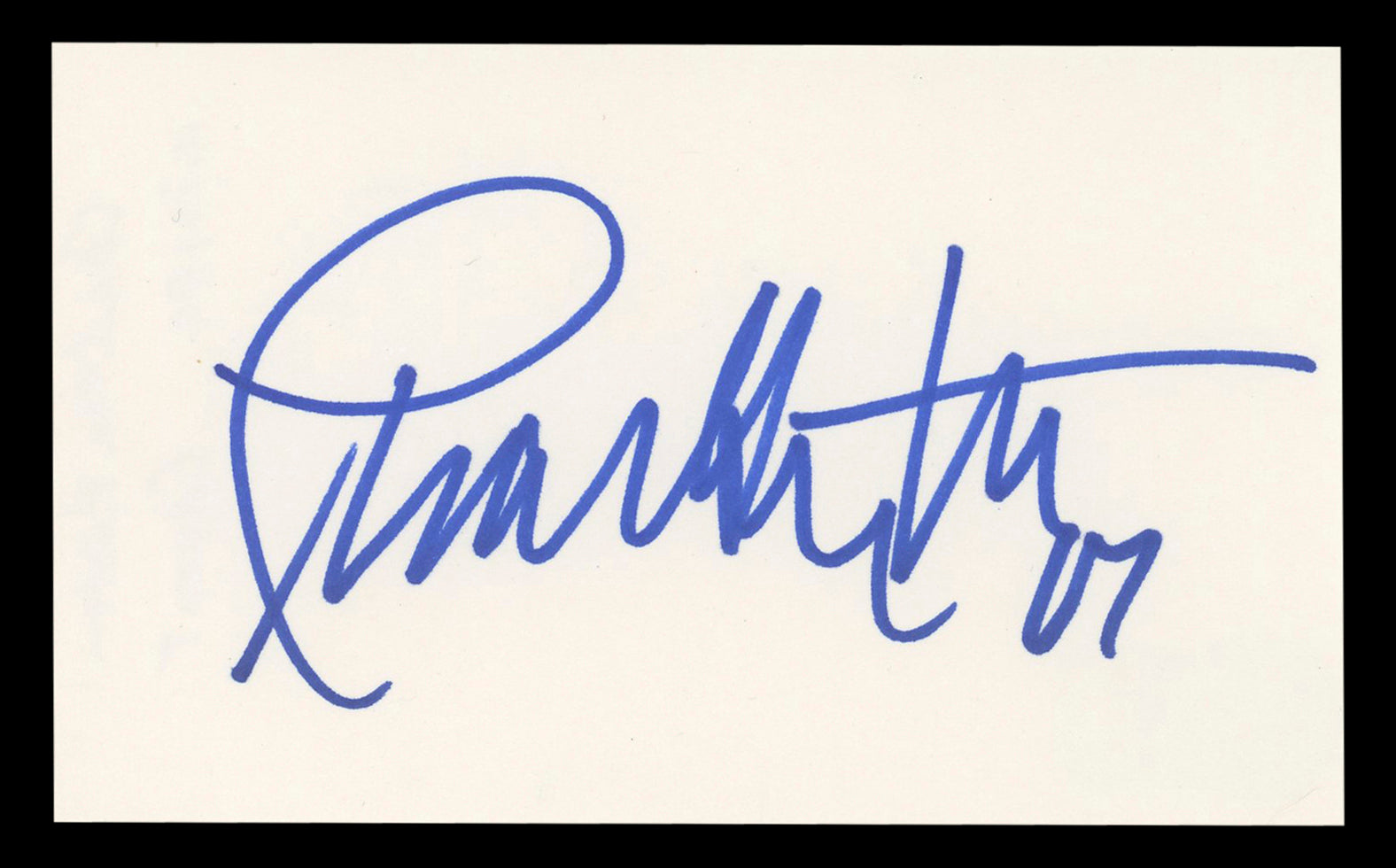 Charlton Heston Ben-Hur Authentic Signed 3x5 Index Card BAS LOA #AC26996