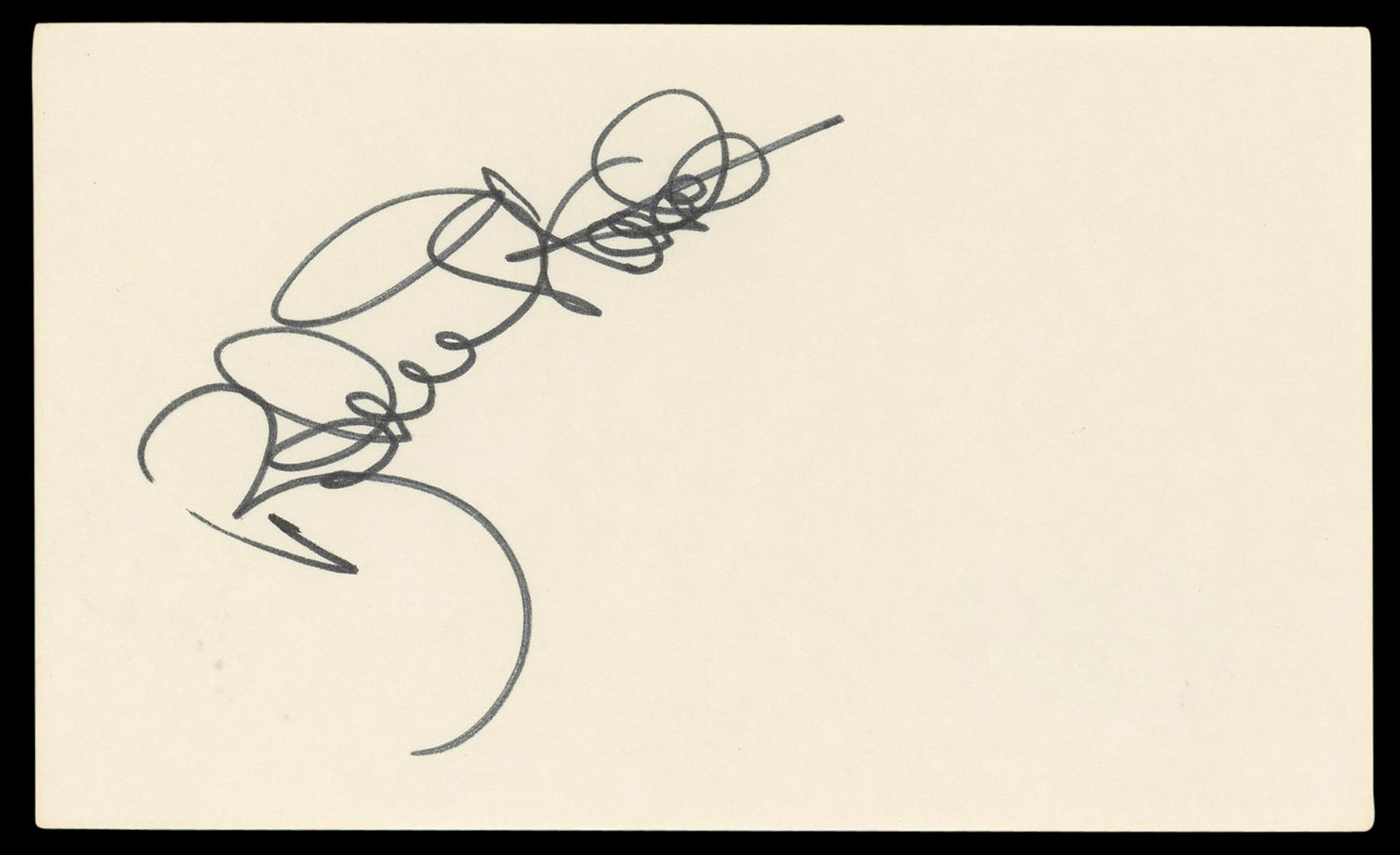 Robert Stack Airplane! Authentic Signed 3x5 Index Card Autographed BAS #BL96876