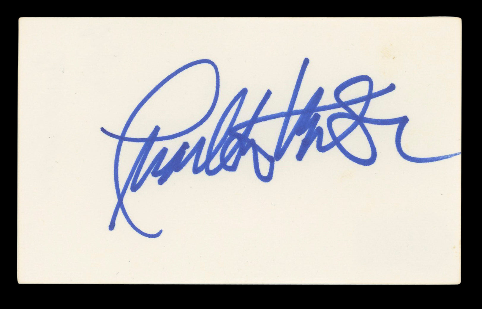 Charlton Heston Ben-Hur Authentic Signed 3x5 Index Card BAS LOA #AC26997