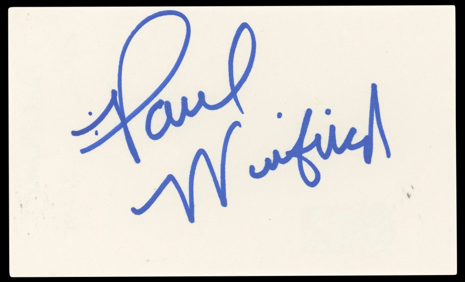 Paul Winfield Sounder Authentic Signed 3x5 Index Card Autographed BAS #BP50657