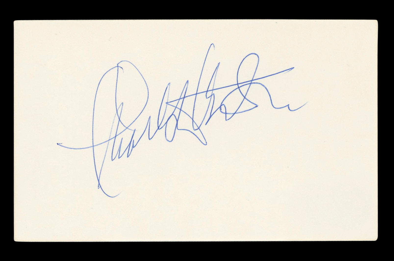 Charlton Heston Ben-Hur Authentic Signed 3x5 Index Card BAS LOA #AC26999