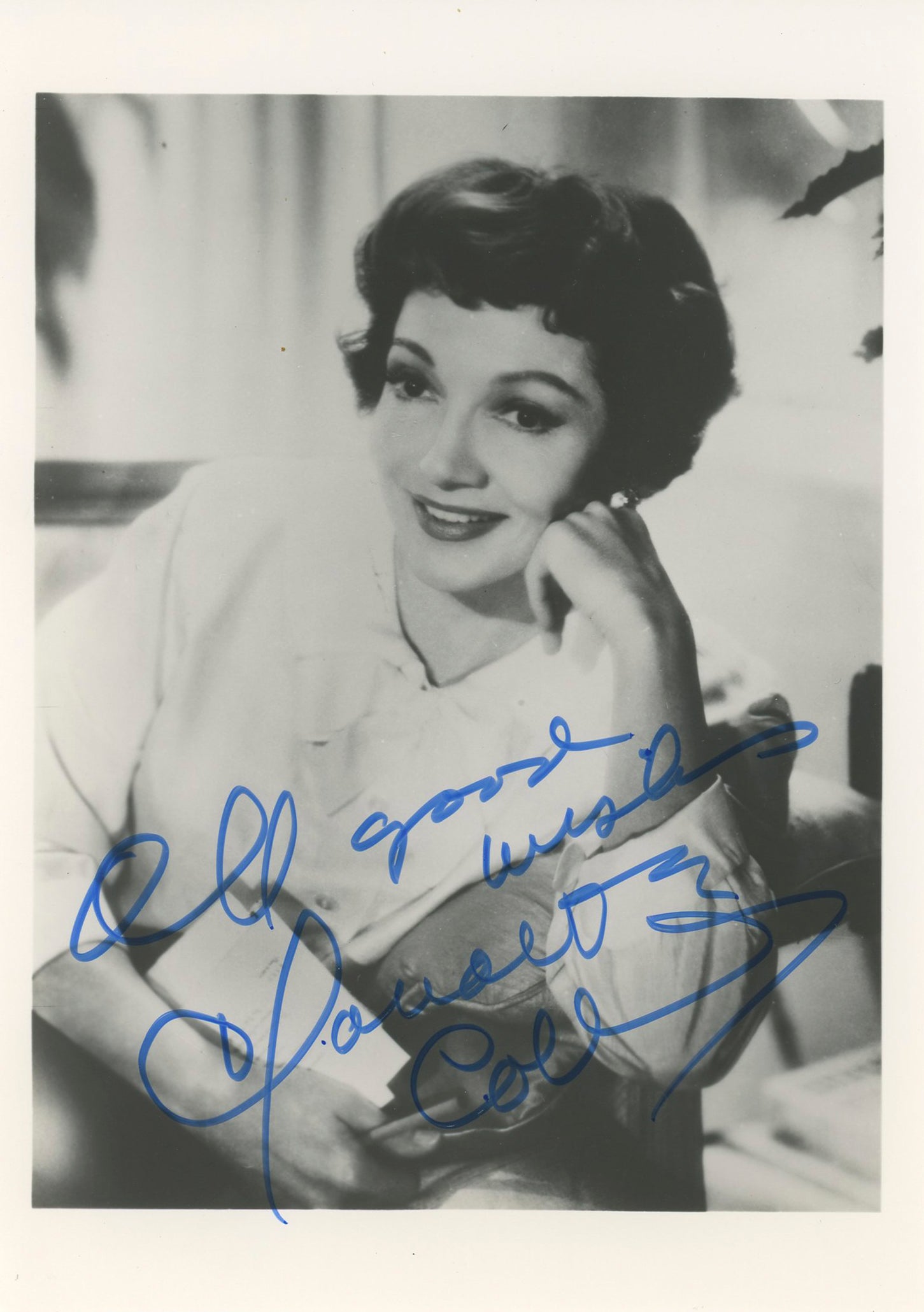 Claudette Colbert It Happened One Night Authentic Signed 5x7 Photo BAS #BK43342
