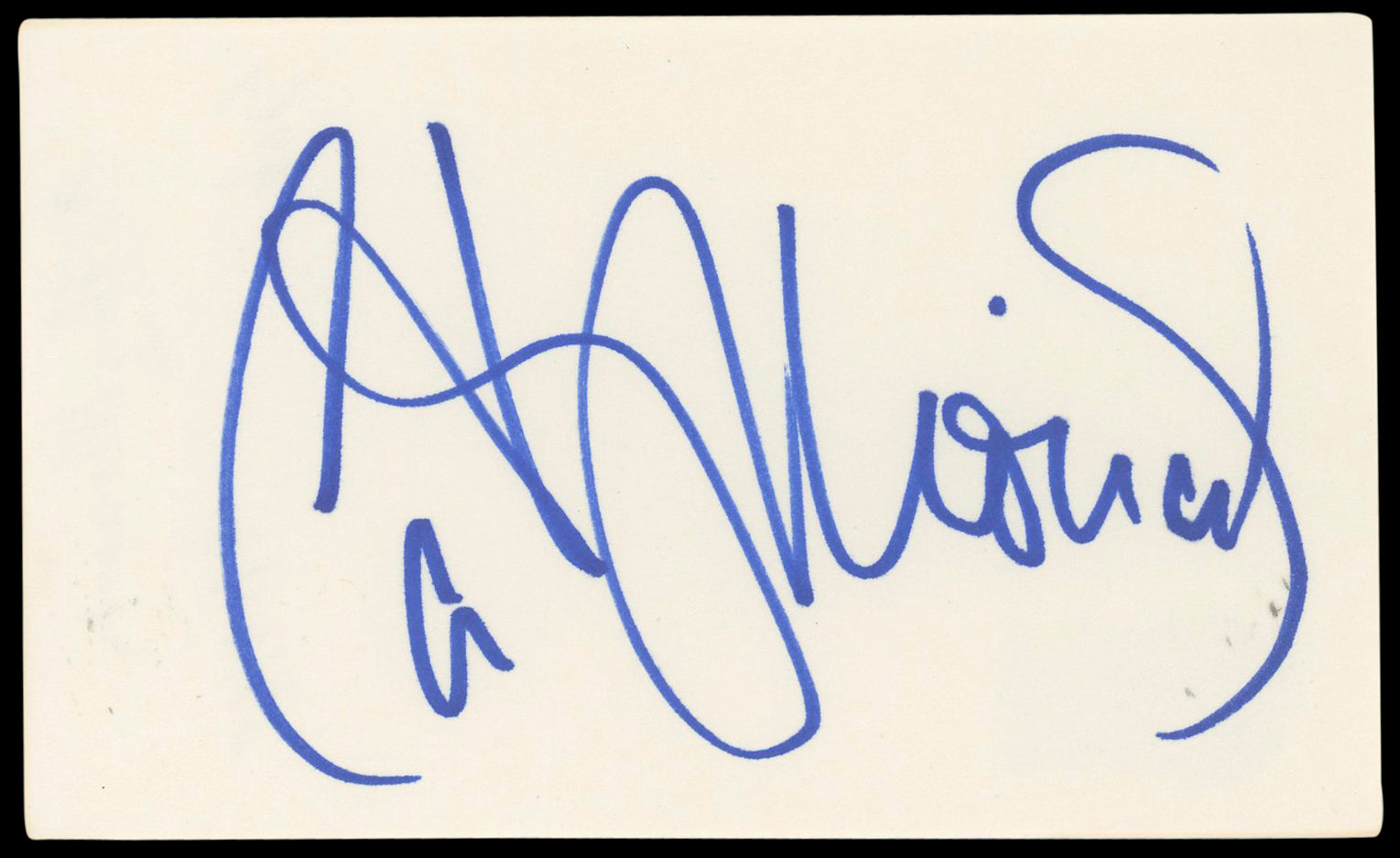 Cathy Moriarty Raging Bull Authentic Signed 3x5 Index Card BAS #BN89112