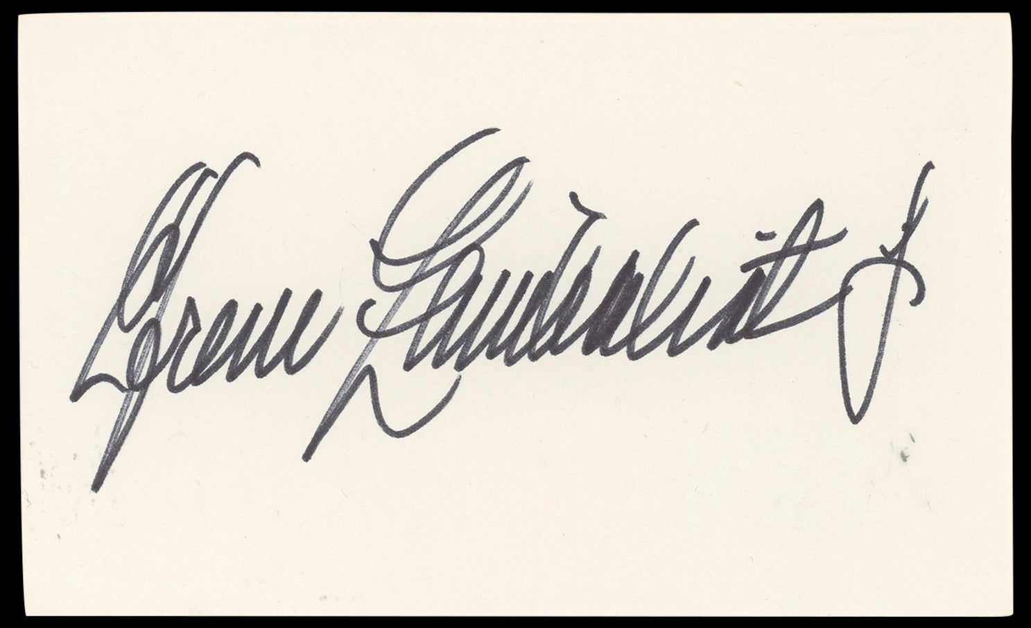 Efrem Zimbalist Jr. 77 Sunset Strip Authentic Signed 3x5 Index Card BAS #BP50660