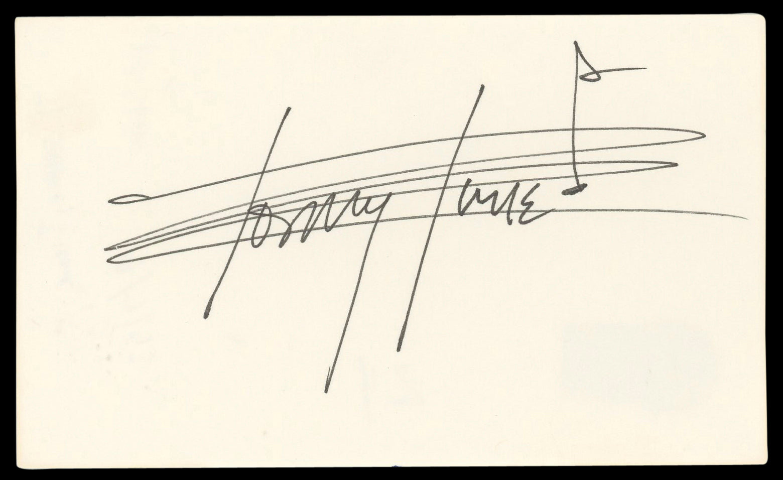 Tommy Tune Hello, Dolly! Authentic Signed 3x5 Index Card BAS #BL96882
