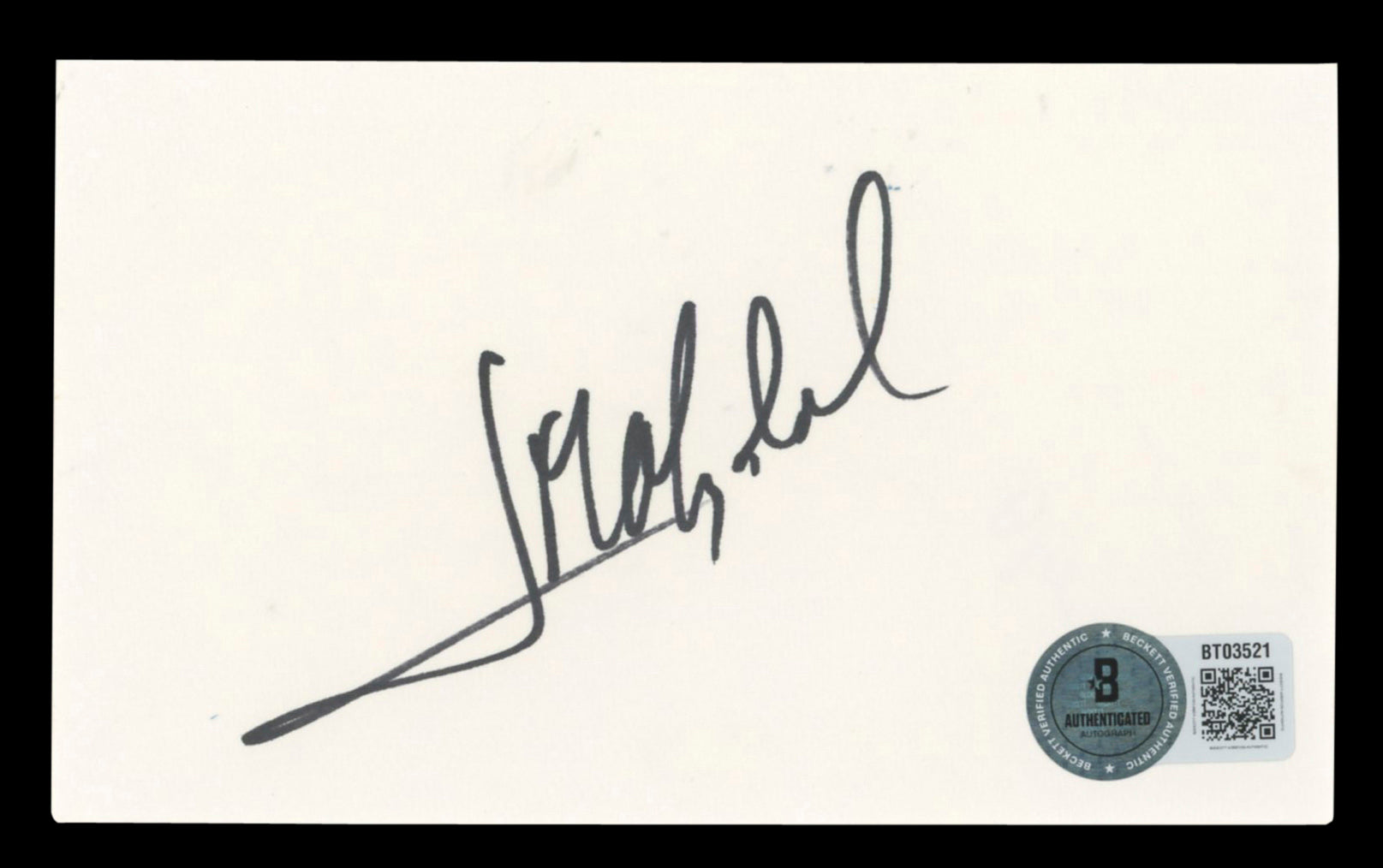 Jose Maria Olazabal Authentic Signed 3x5 Index Card Autographed BAS #BT03521