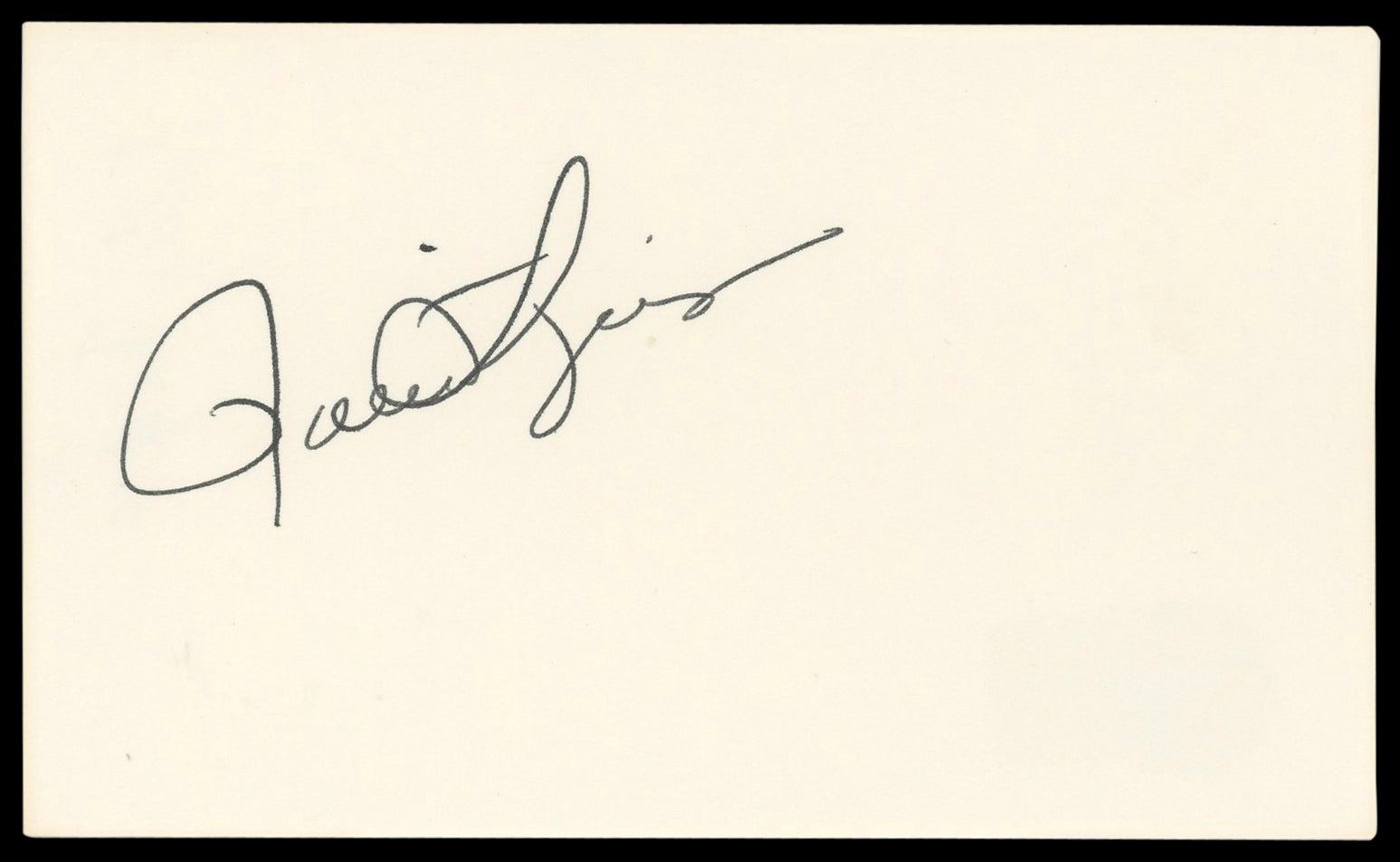 Athletics Rollie Fingers Authentic Signed 3x5 Index Card BAS #BM56949