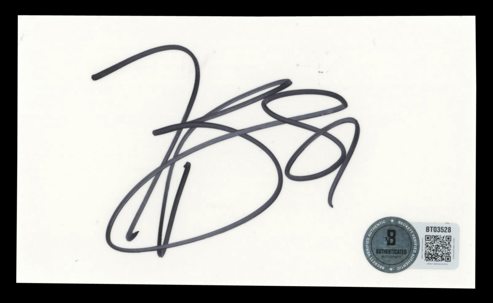 Raiders Tim Brown Authentic Signed 3x5 Index Card Autographed BAS #BT03528