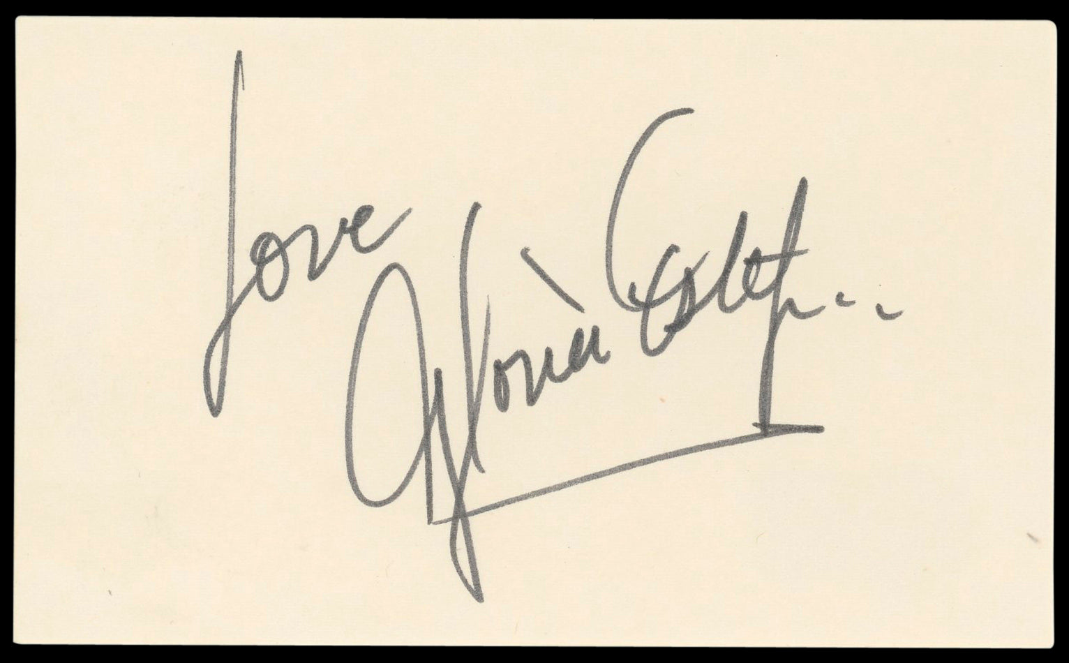 Gloria Estefan Poseidon "Love" Authentic Signed 3x5 Index Card BAS #BM56953