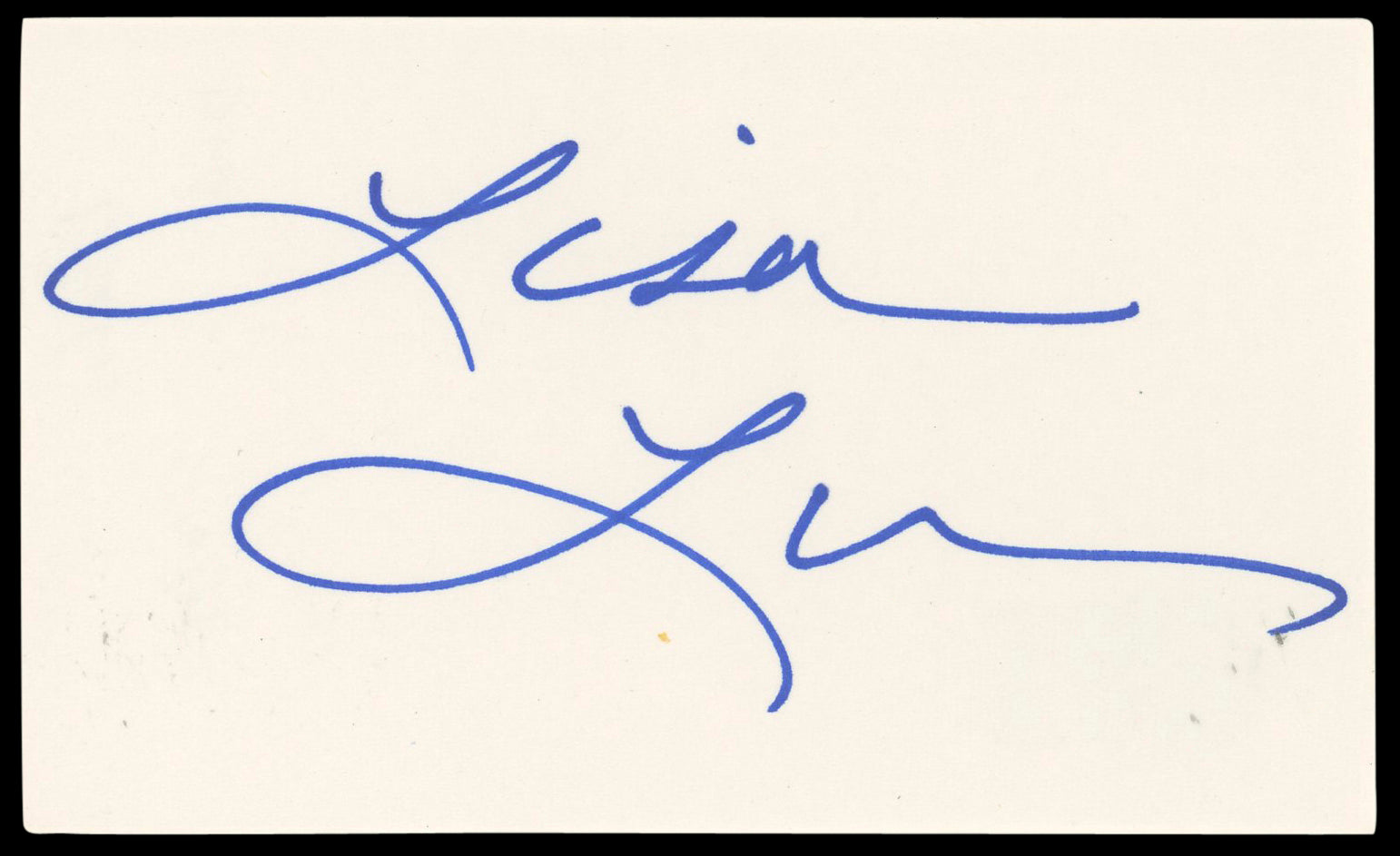 Lisa Lu Crazy Rich Asians Authentic Signed 3x5 Index Card BAS #BN89123