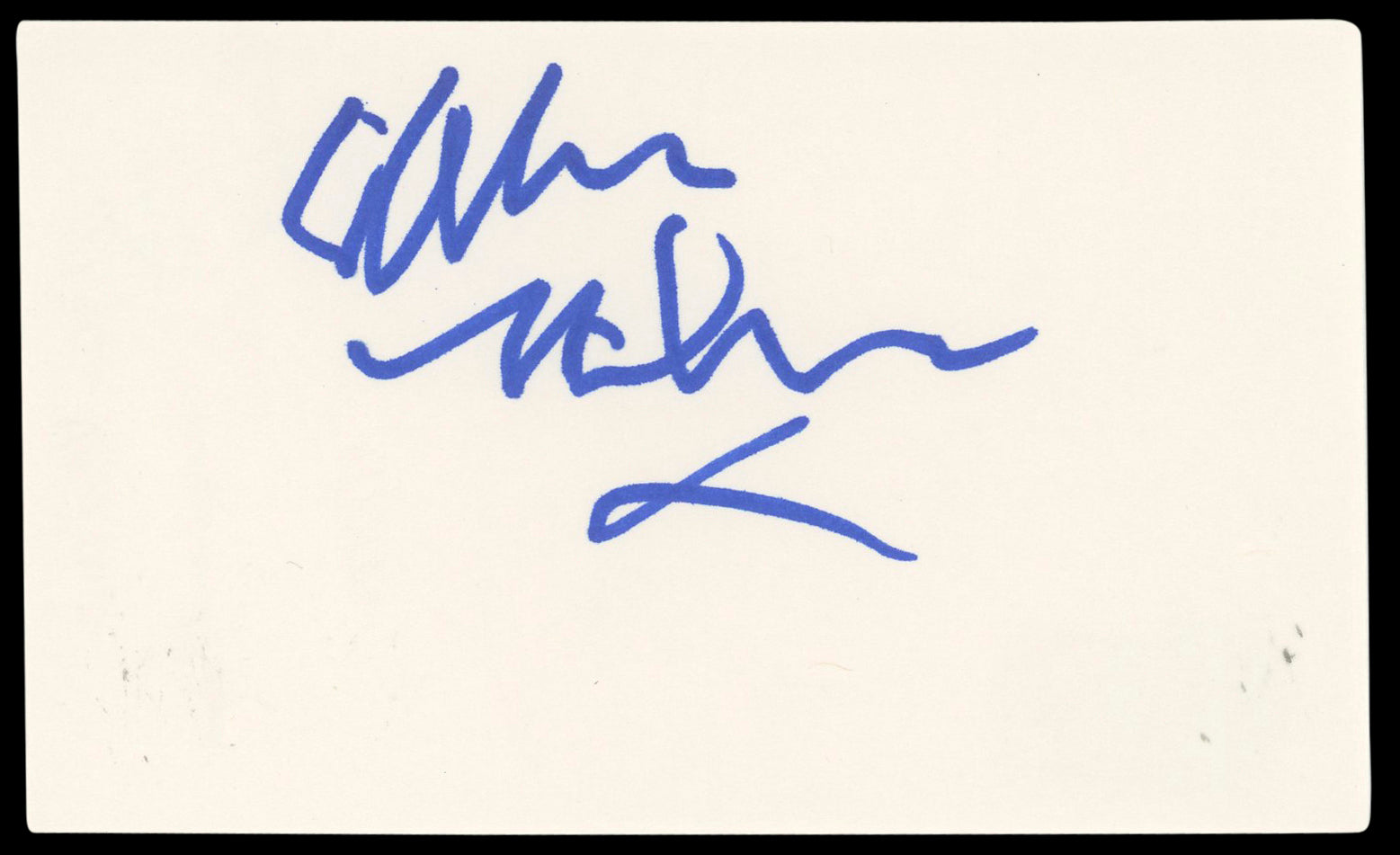 Allan Melvin The Brady Bunch Authentic Signed 3x5 Index Card BAS #BN89129