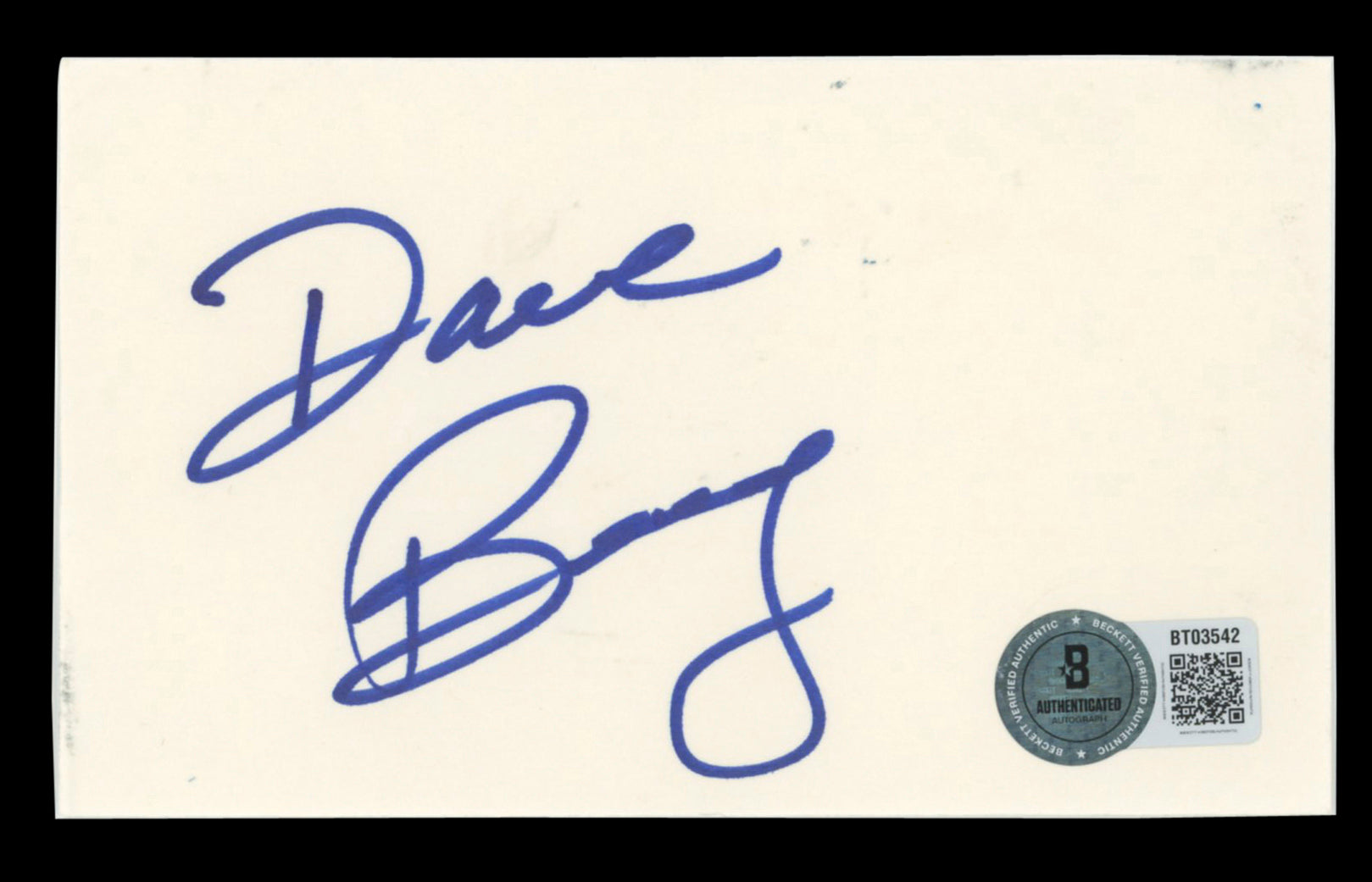 Pistons Dave Bing Authentic Signed 3x5 Index Card Autographed BAS #BT03542