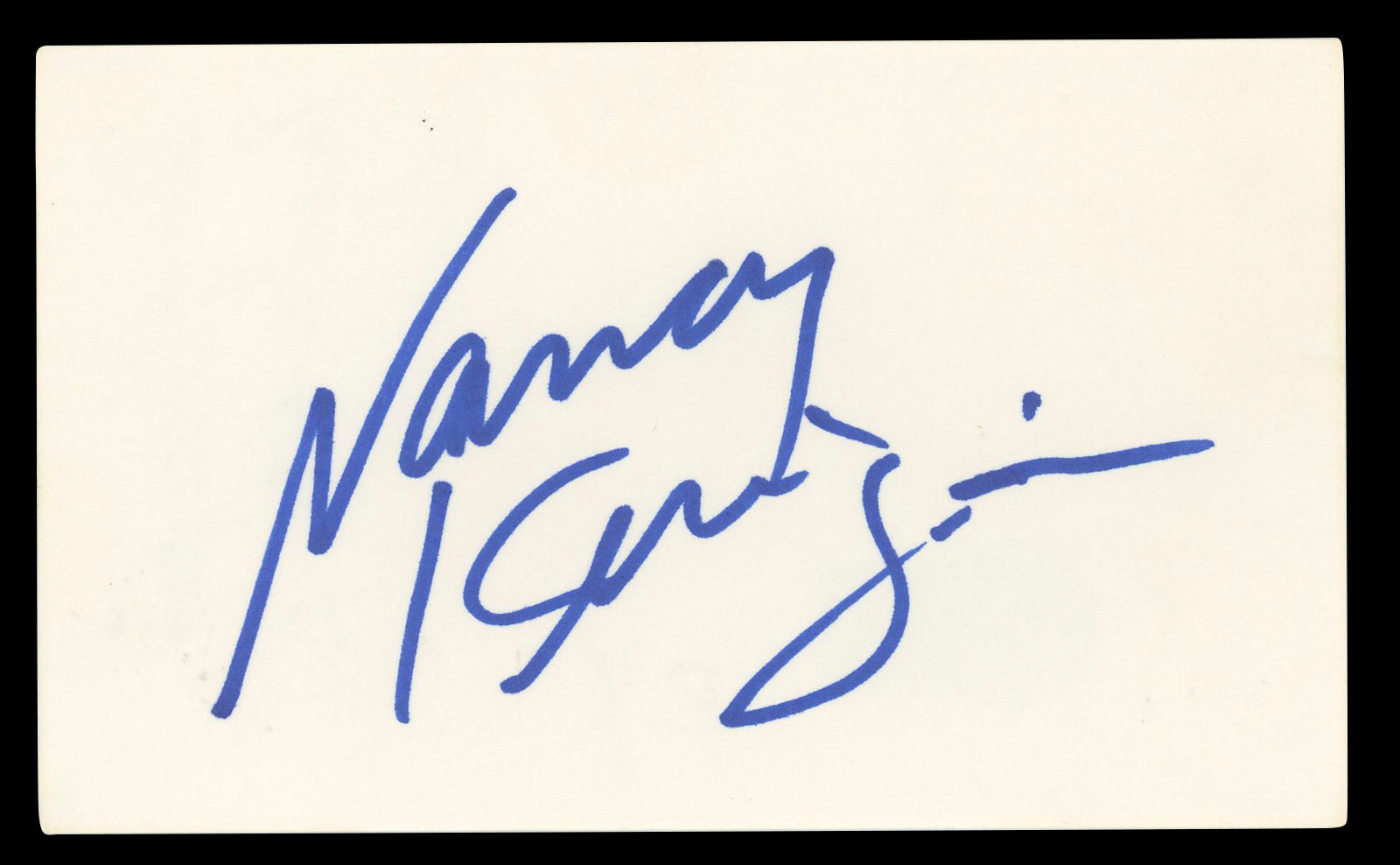 Nancy Kerrigan Authentic Signed 3x5 Index Card Autographed BAS #BL96902