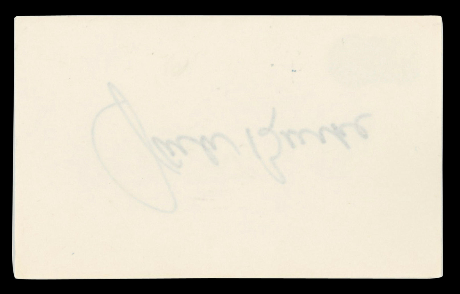 Jack Burke Jr. Authentic Signed 3x5 Index Card Autographed BAS #BT03541