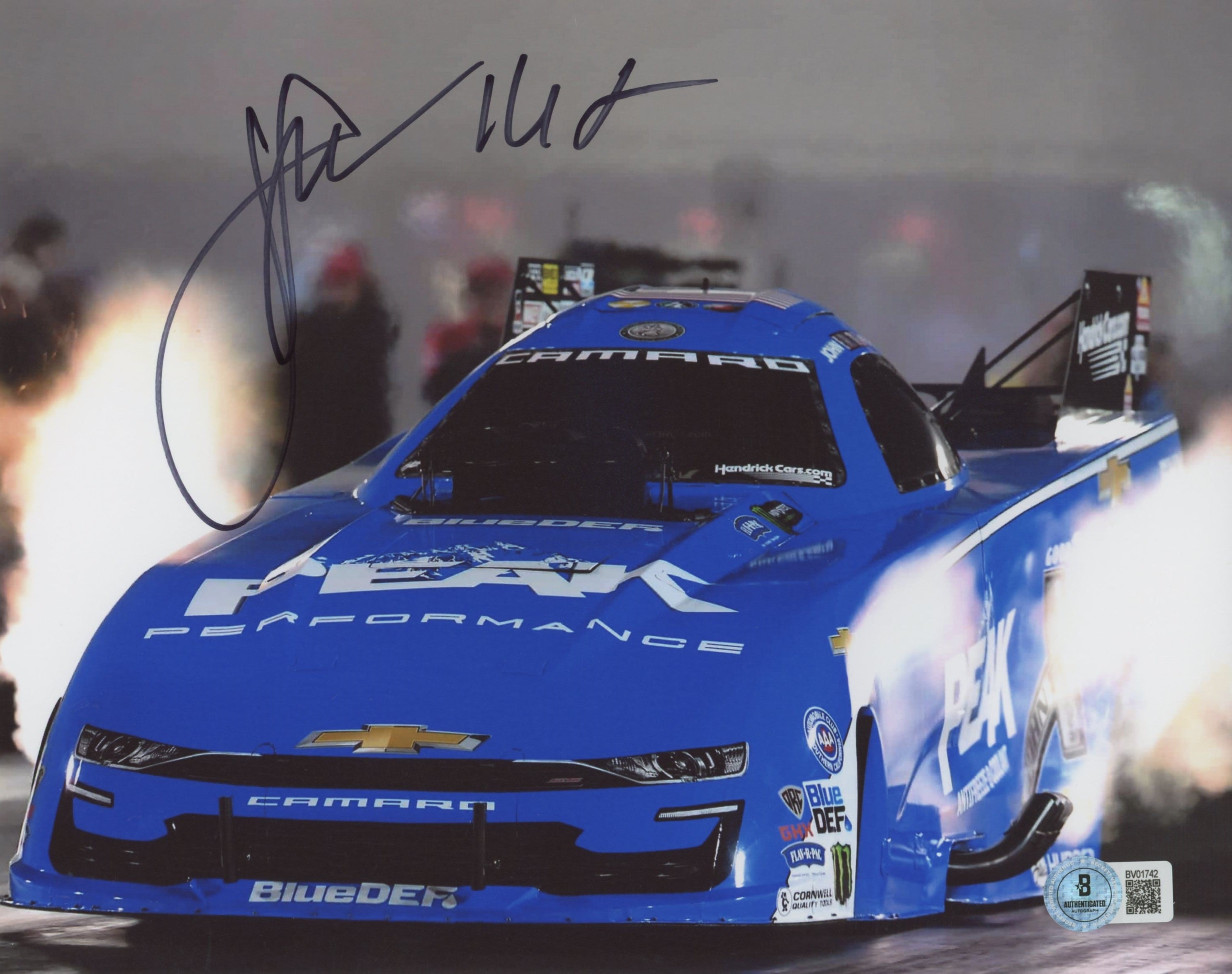 John Force NHRA Authentic Signed 8x10 Horizontal Photo Autographed BAS 3