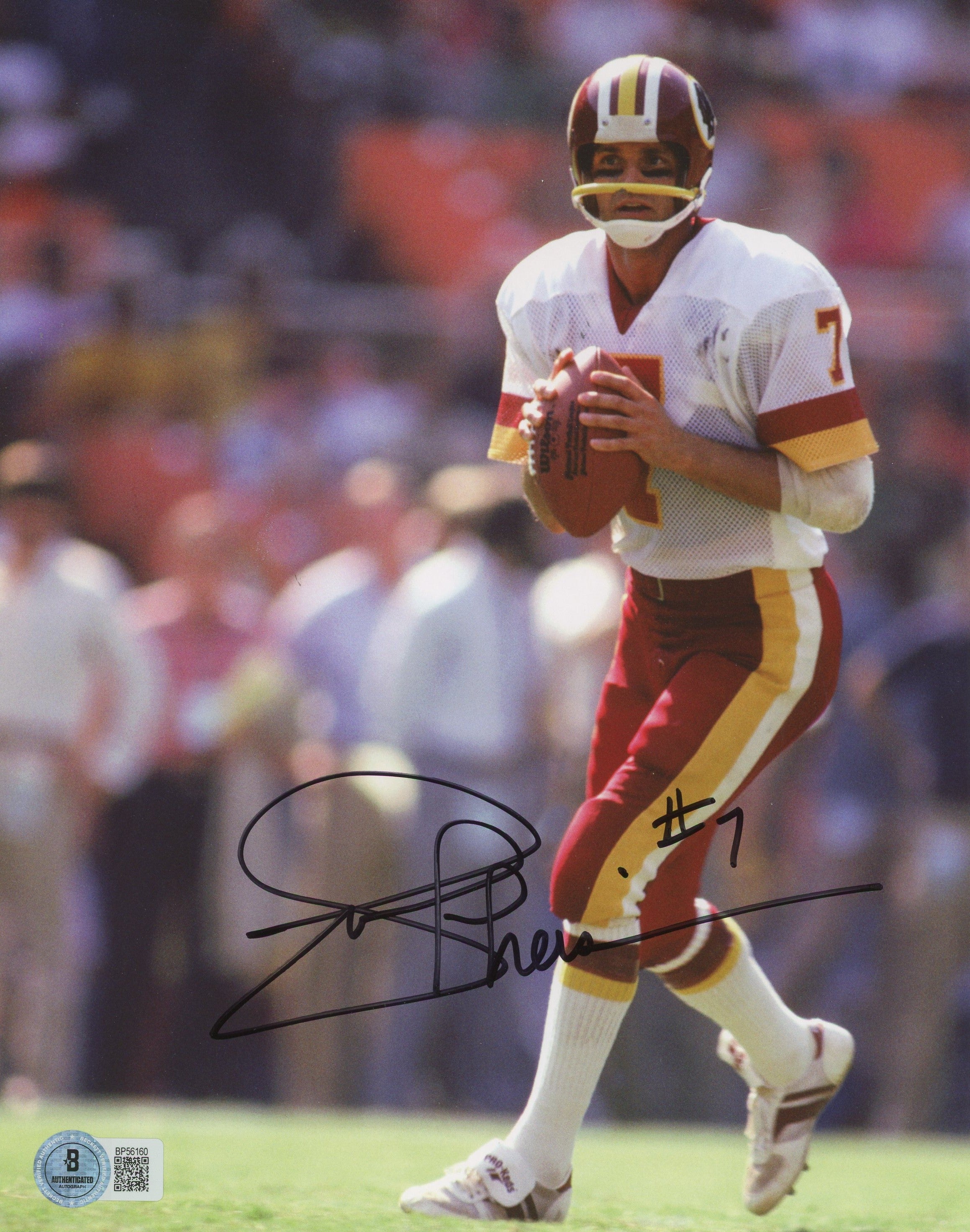 Commanders Joe Theismann Authentic Signed 8x10 Photo Autographed BAS #BP56160