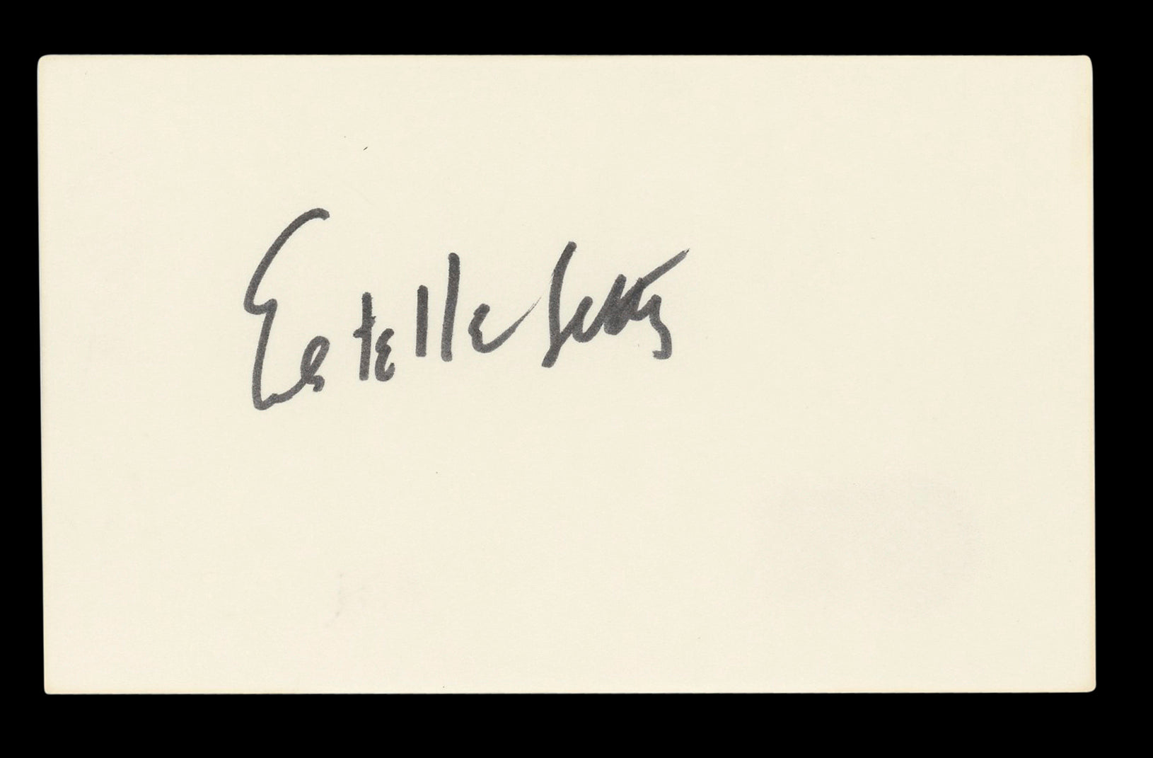 Estelle Getty The Golden Girls Authentic Signed 3x5 Index Card BAS #BL96539