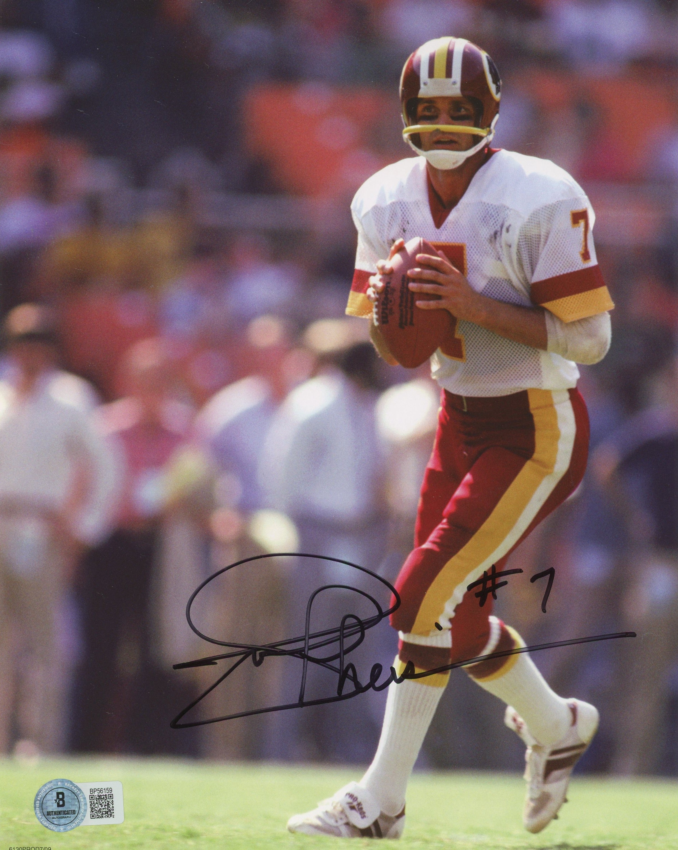 Commanders Joe Theismann Authentic Signed 8x10 Photo Autographed BAS #BP56159