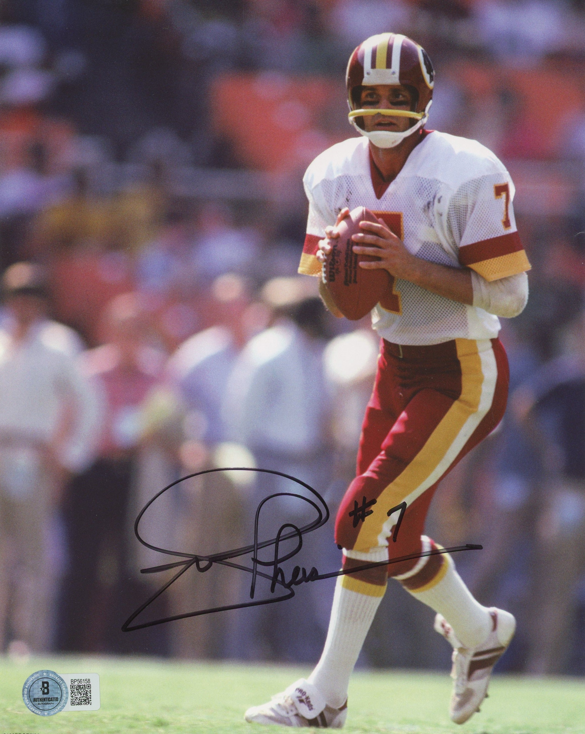 Commanders Joe Theismann Authentic Signed 8x10 Photo Autographed BAS #BP56158