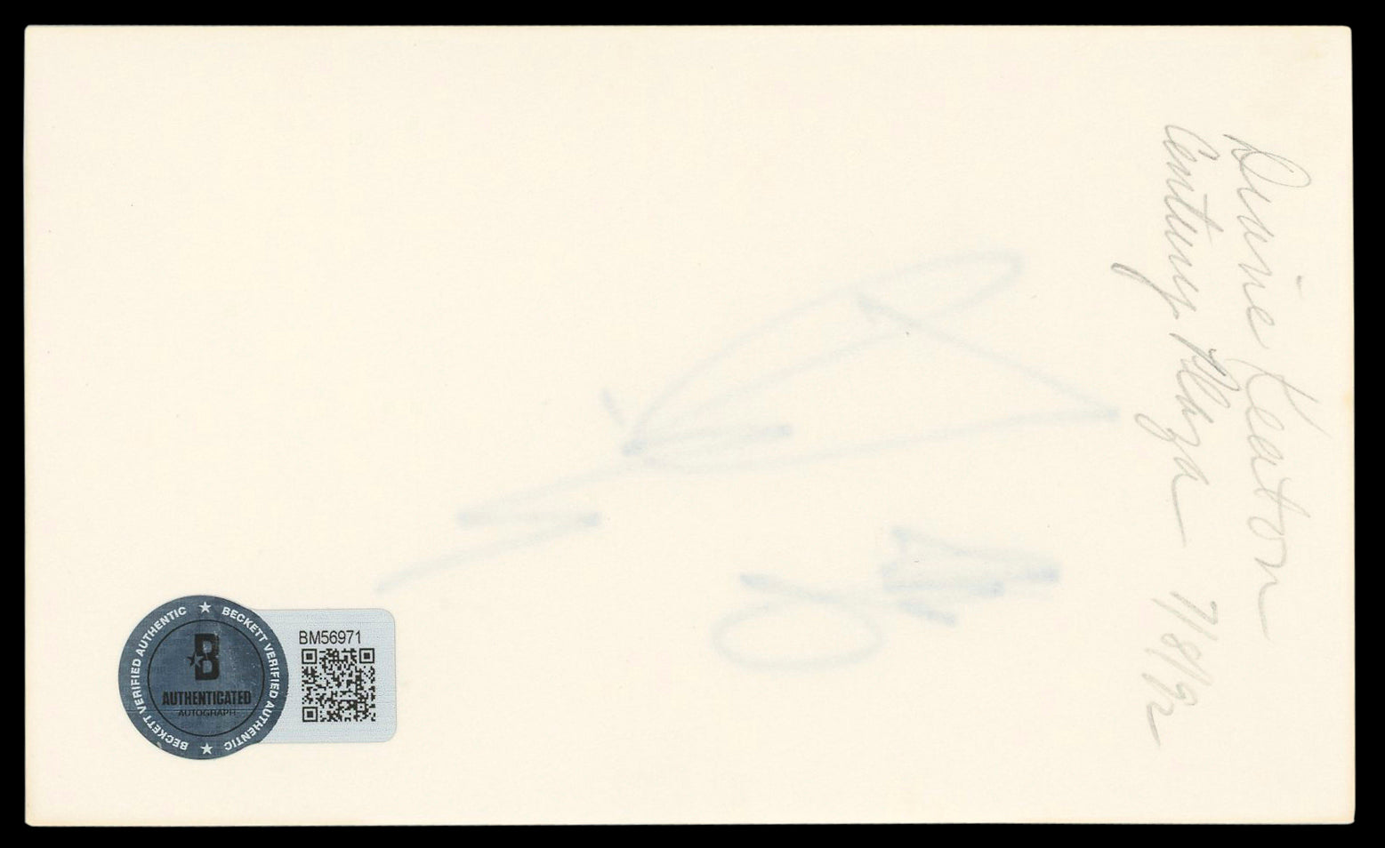 Diane Keaton Annie Hall Authentic Signed 3x5 Index Card Autographed BAS #BM56971