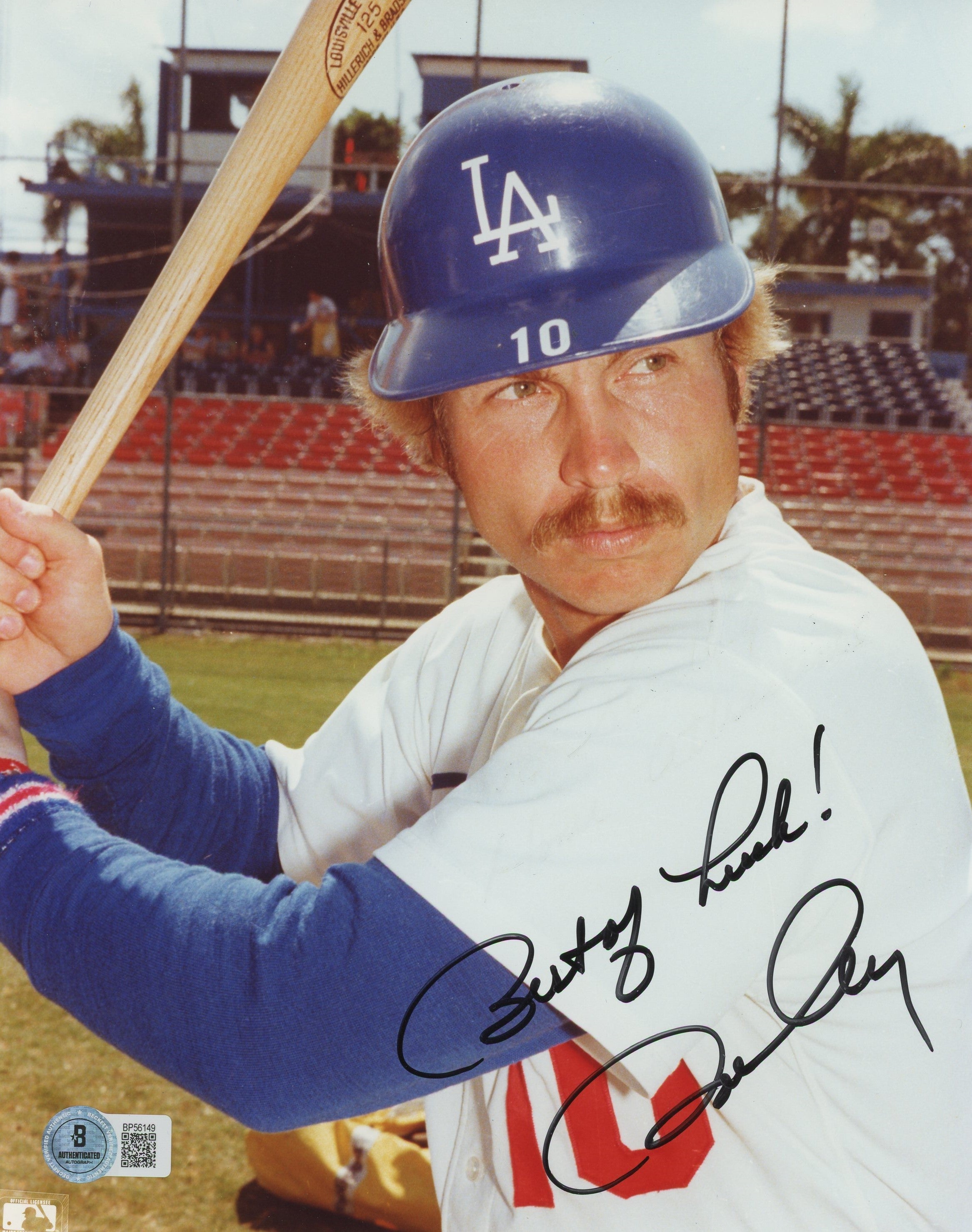 Dodgers Ron Cey "Best of Luck!" Authentic Signed 8x10 Photo BAS #BP56149