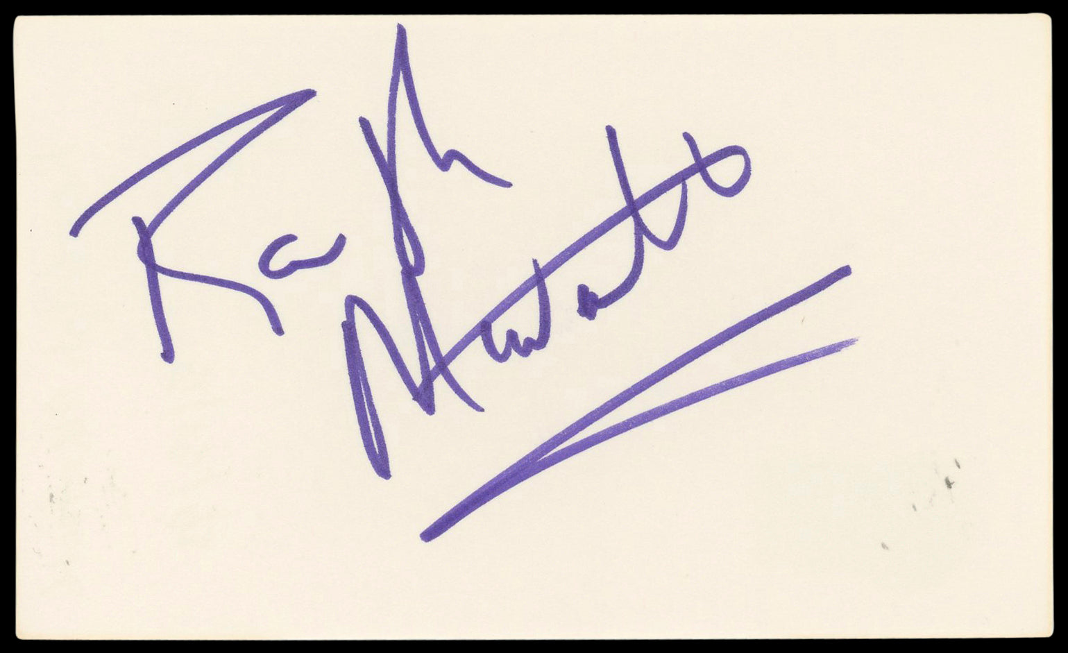 Randolph Mantooth Emergency! Authentic Signed 3x5 Index Card BAS #BN89143