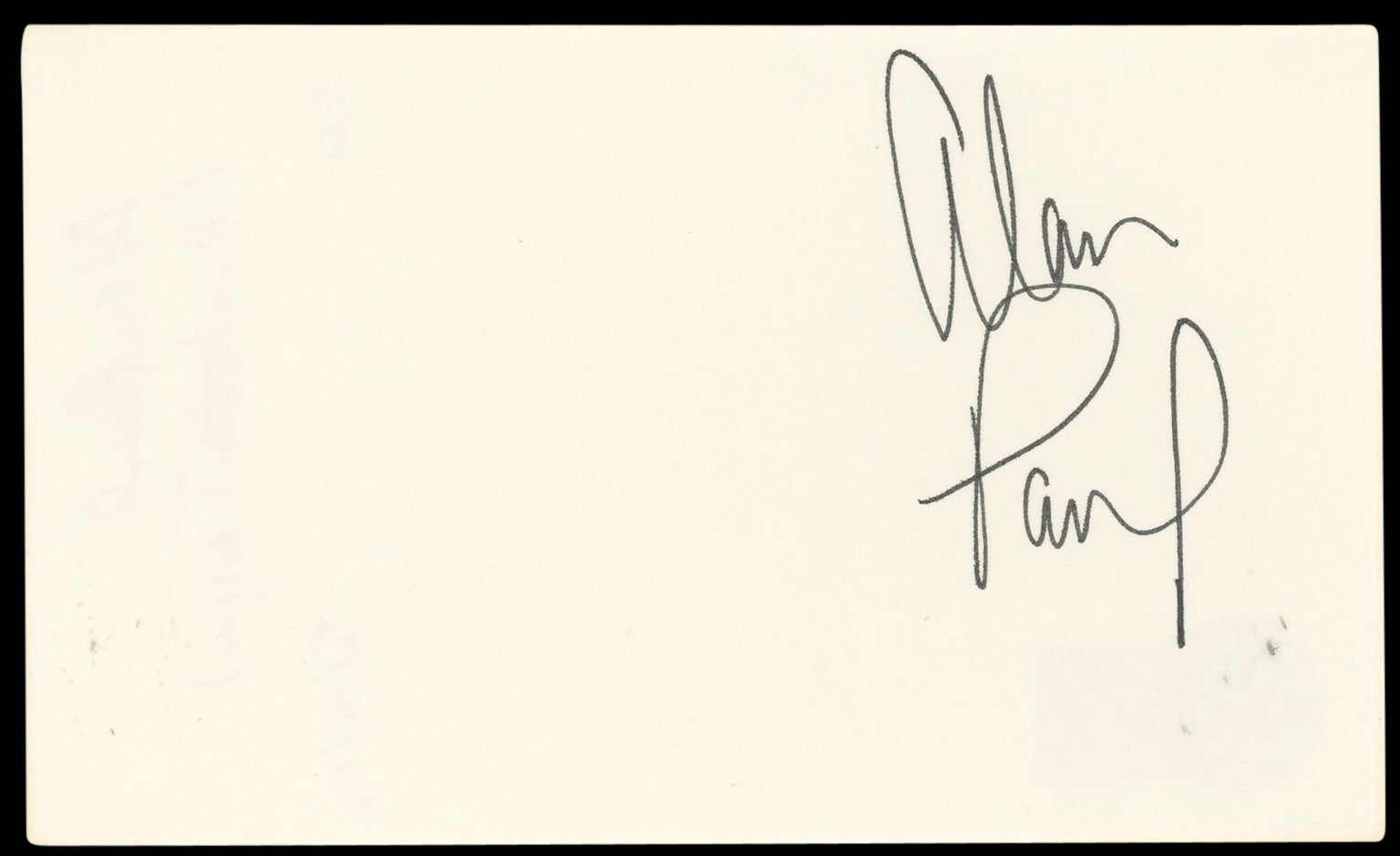 Alan Paul Singer Authentic Signed 3x5 Index Card Autographed BAS #BN89145