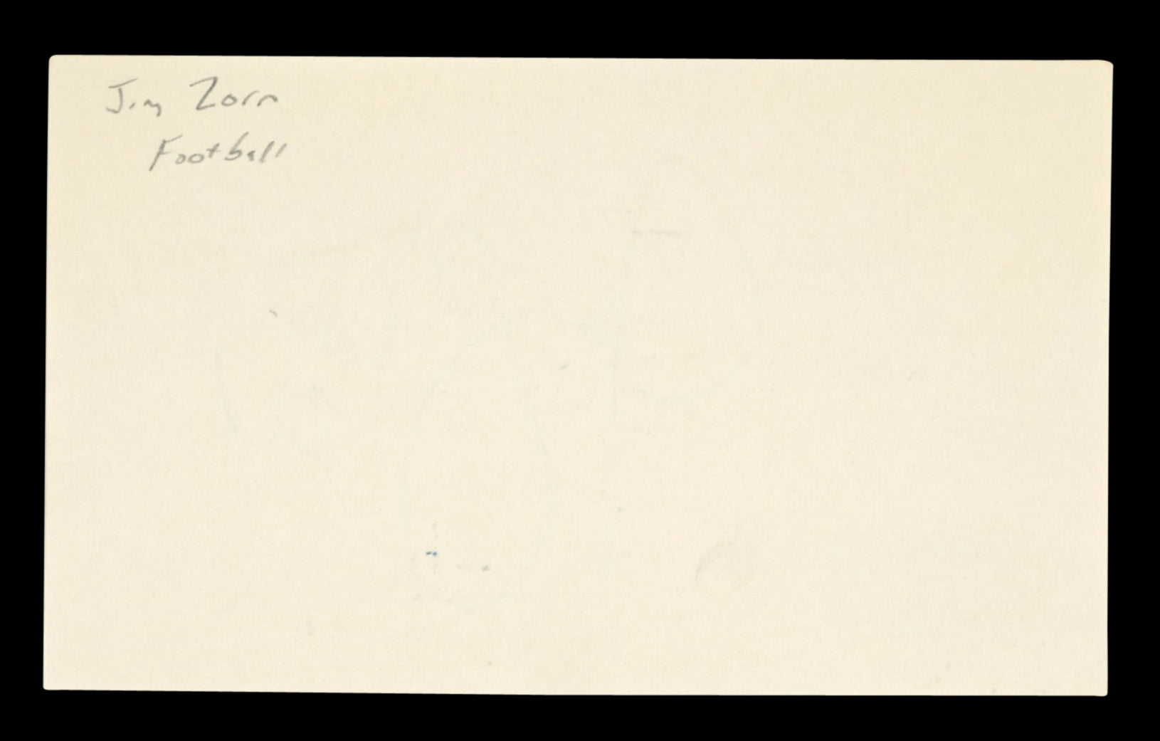 Seahawks Jim Zorn "1 John 2:17" Authentic Signed 3x5 Index Card BAS #BT03569