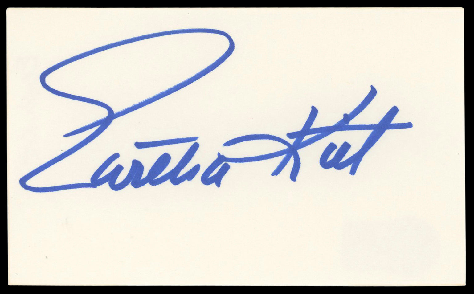 Eartha Kitt Holes Authentic Signed 3x5 Index Card Autographed BAS #BM56980