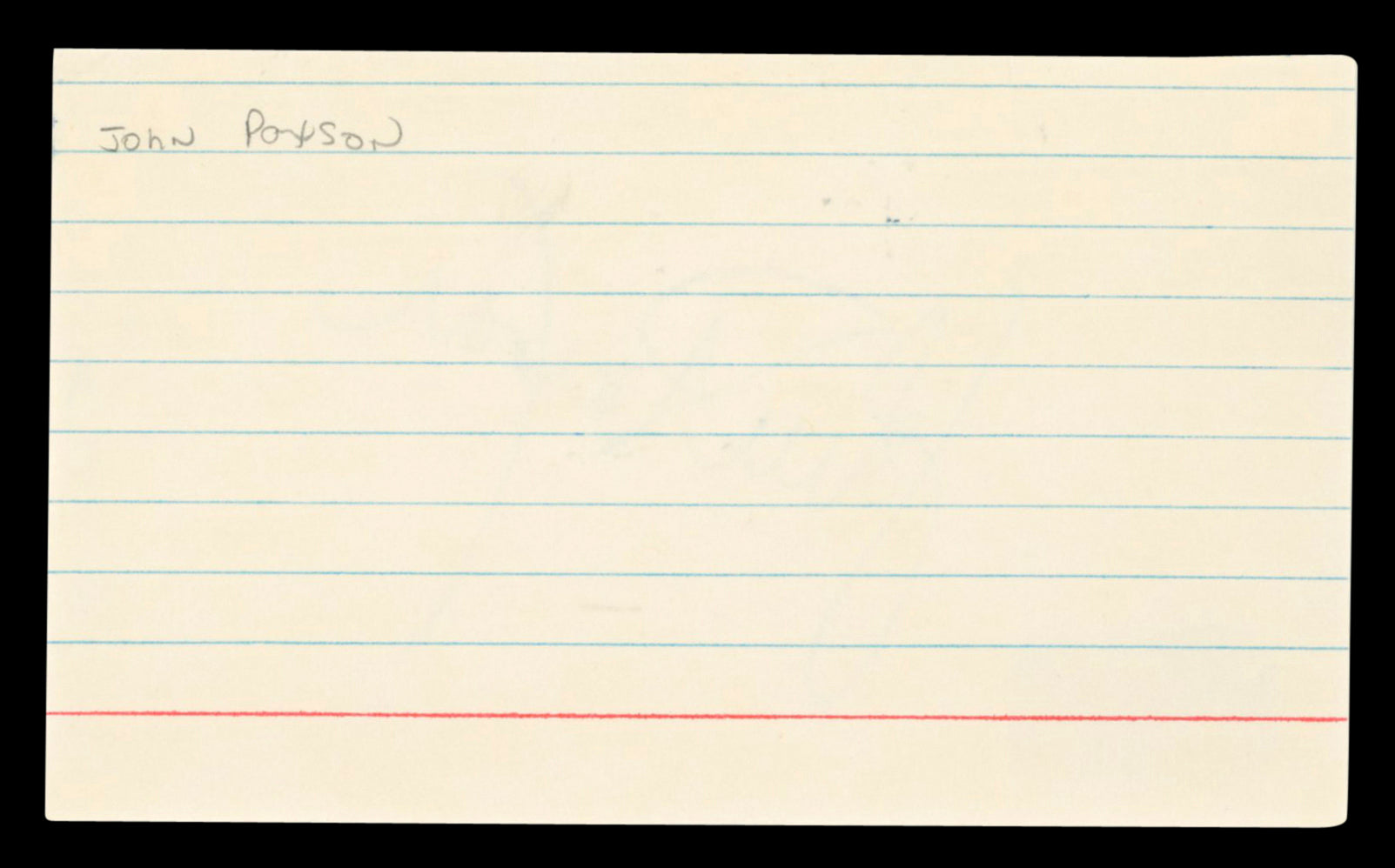 Bulls John Paxson Authentic Signed 3x5 Index Card Autographed BAS #BT03570