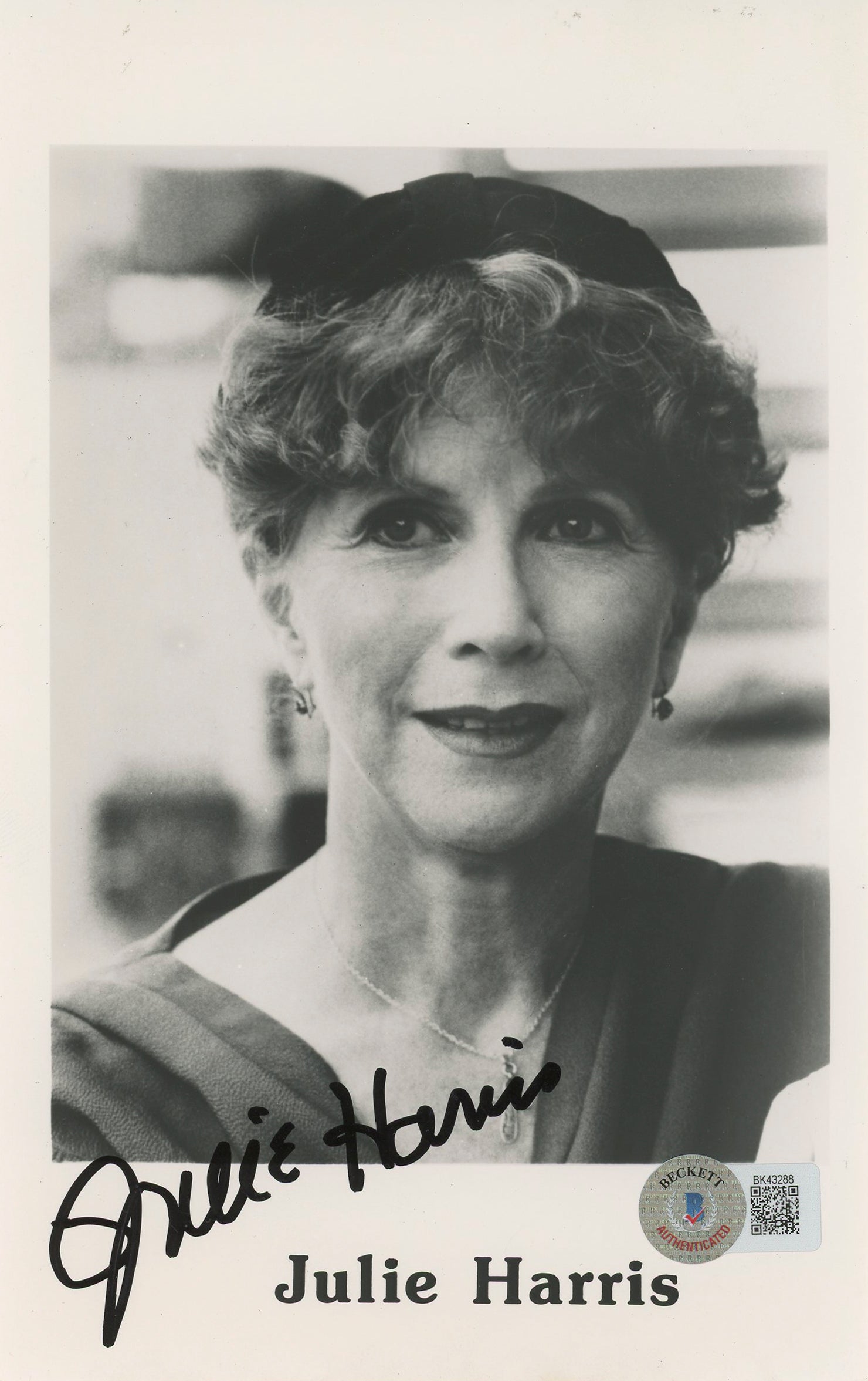 Julie Harris East of Eden Authentic Signed 5x8 Black & White Photo BAS #BK43288