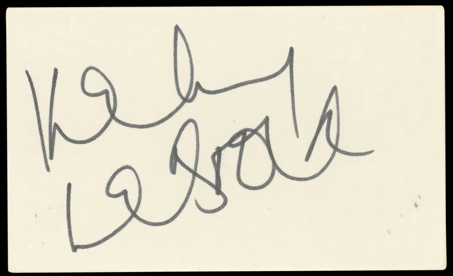 Kelly LeBrock Weird Science Authentic Signed 3x5 Index Card BAS #BN89152