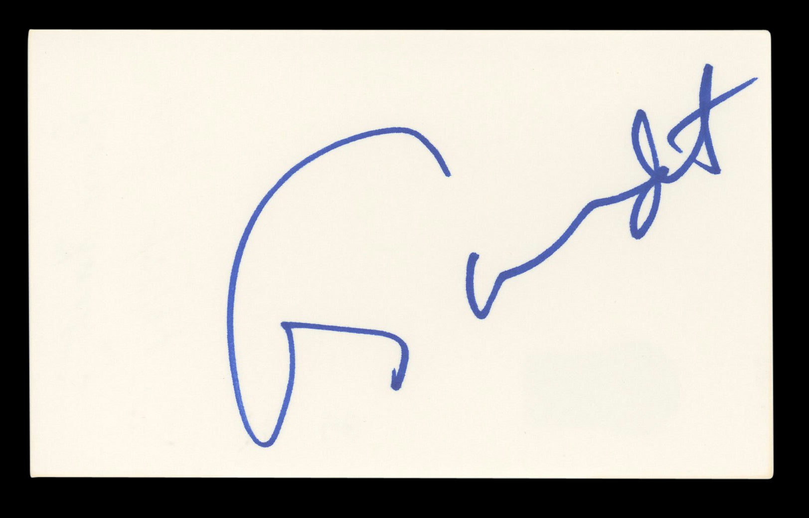 George Wendt Cheers Authentic Signed 3x5 Index Card Autographed BAS #BL96552