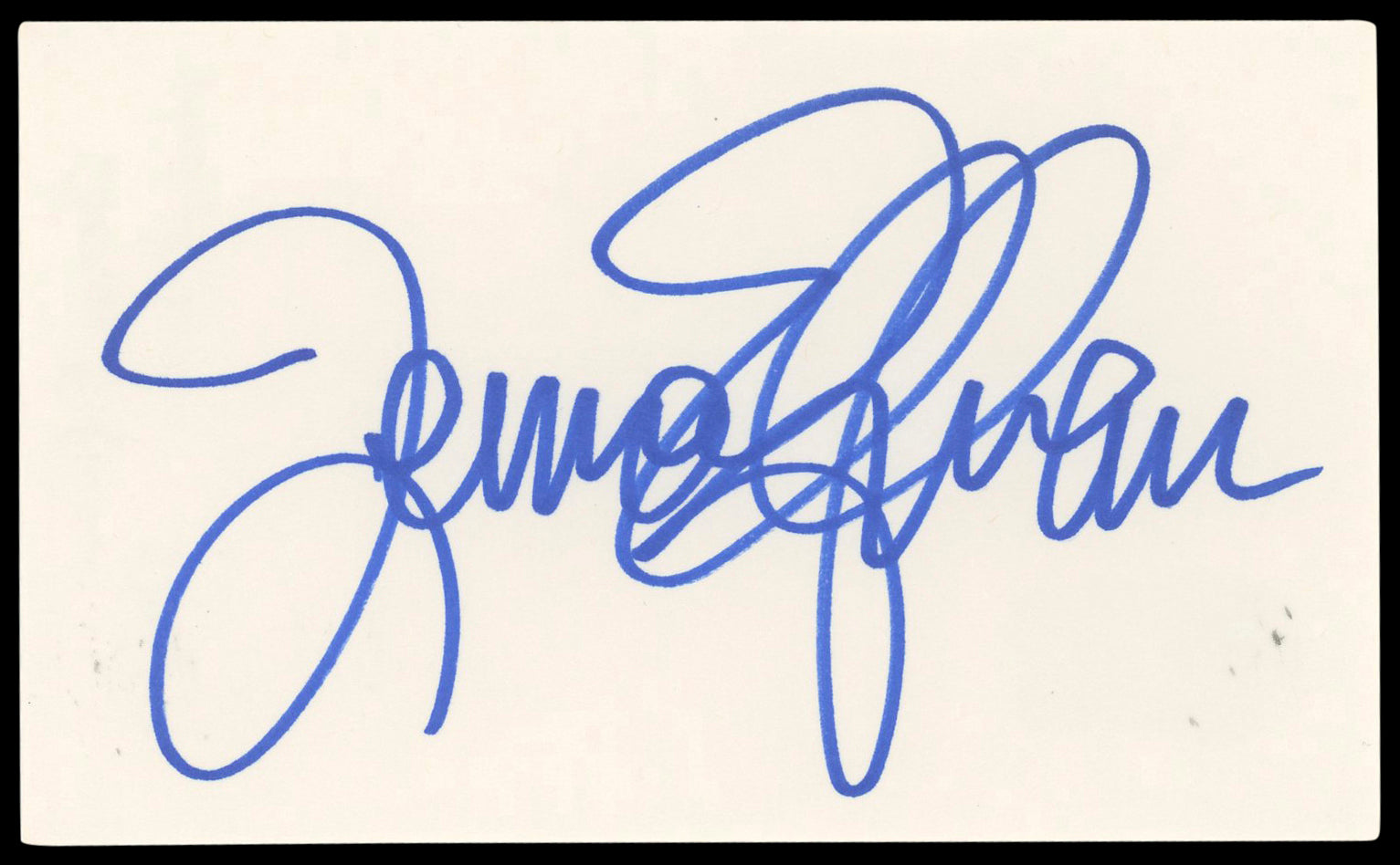 Jenna Elfman Dharma & Greg Authentic Signed 3x5 Index Card BAS #BN89153