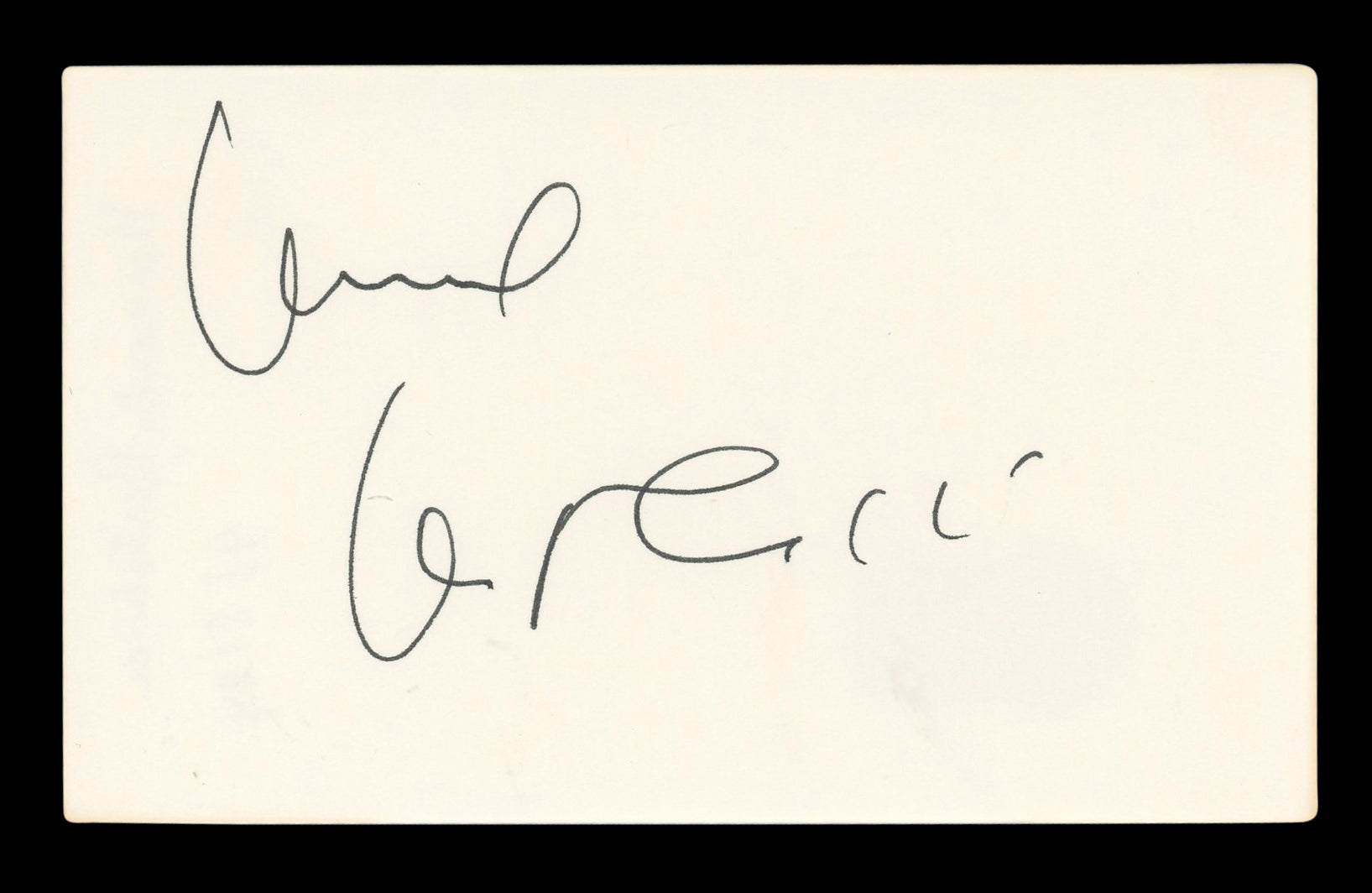 Bernardo Bertolucci The Last Emperor Signed 3x5 Index Card BAS #AD70324